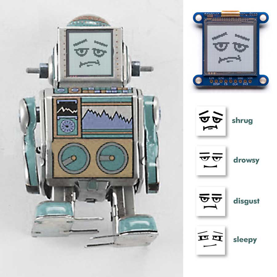 ePaper-based toy face design