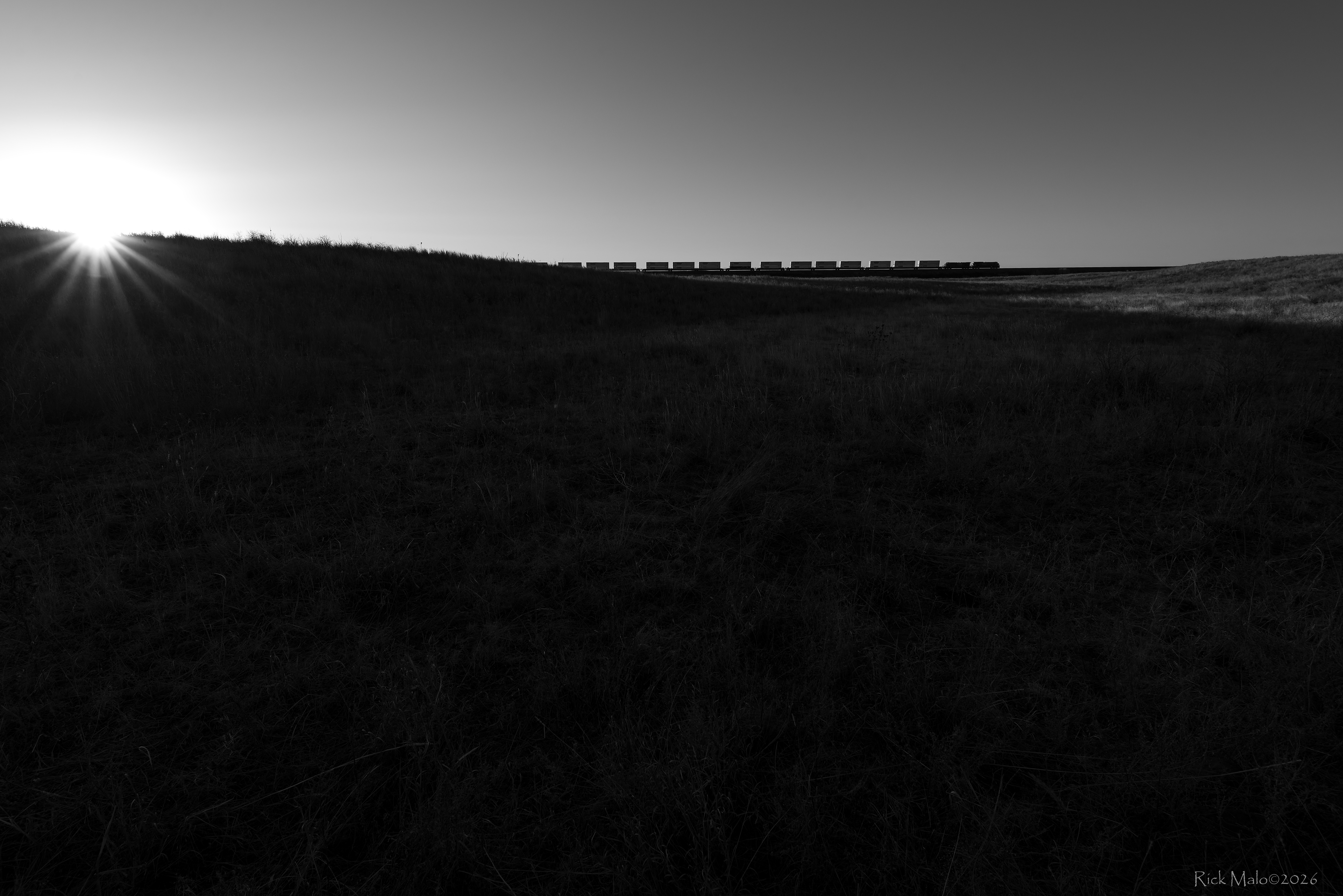 Winter sunrise on The Plains. Lipscomb County, Texas