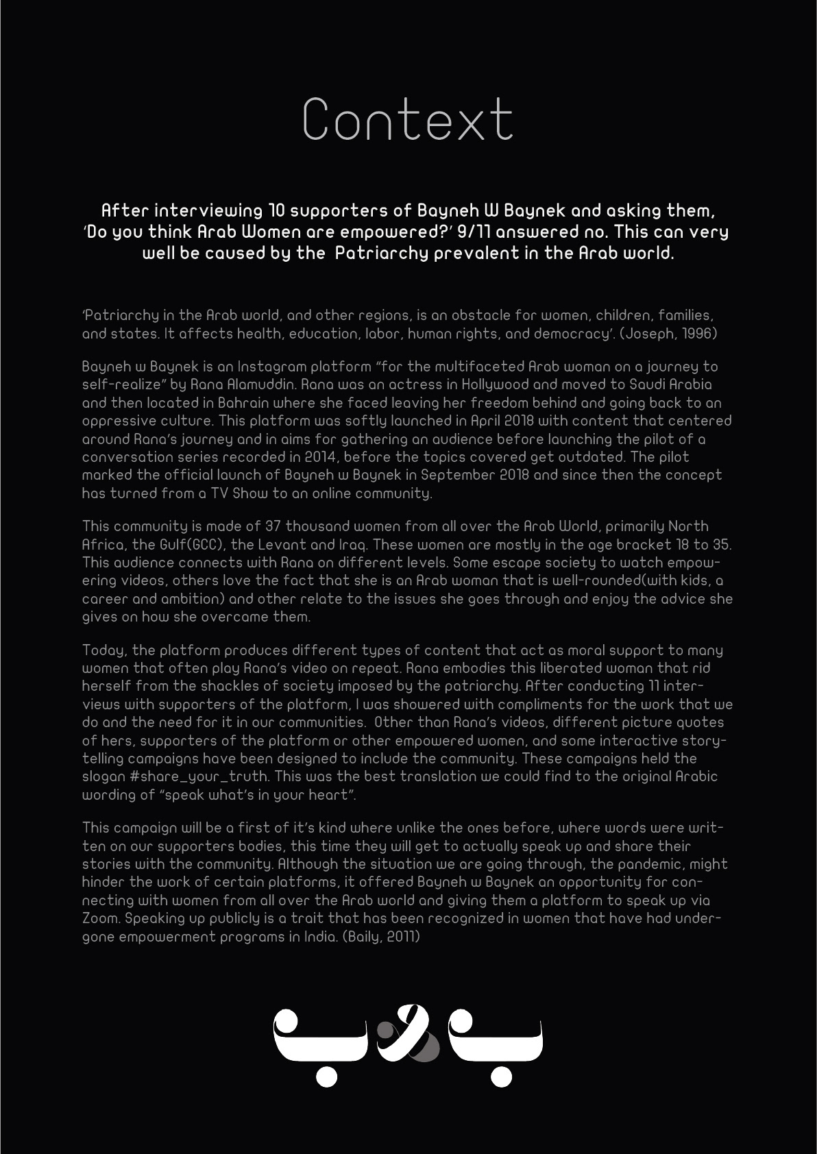 Bayneh w Baynek Campaign context