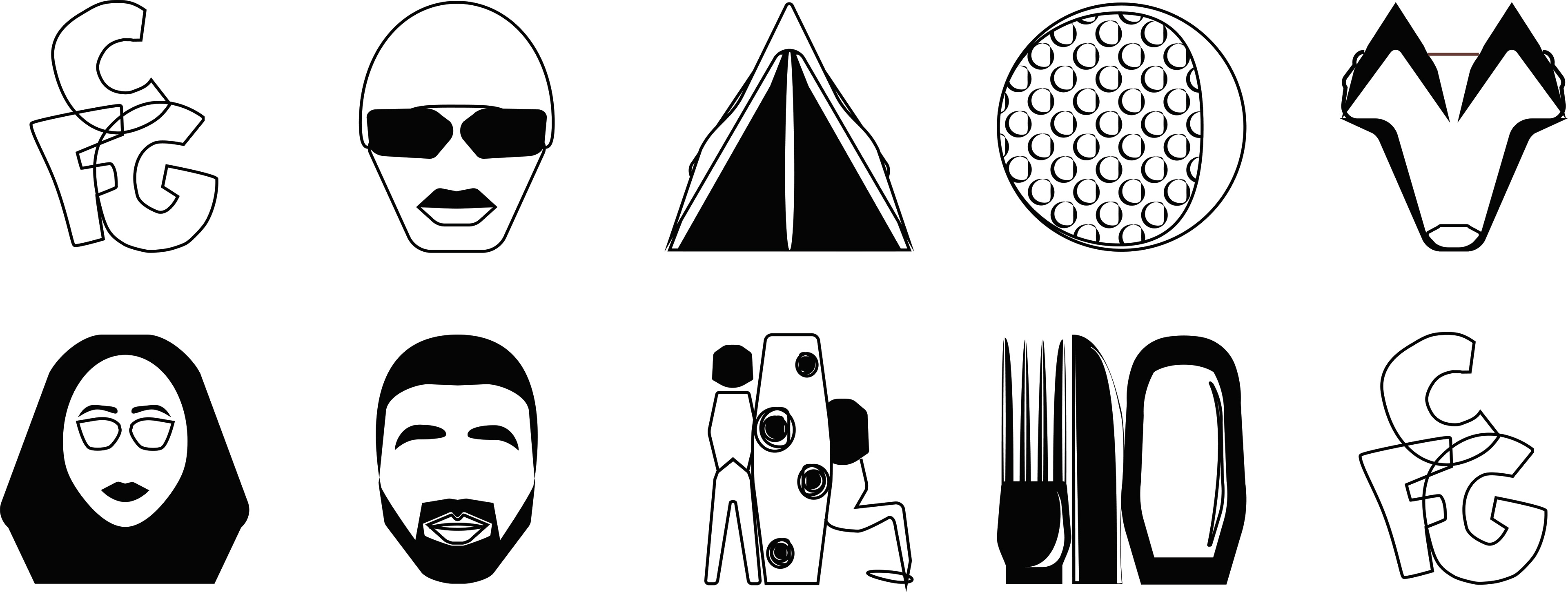 Moe Bsat's Camp Flog Gnaw - Icon Set Outlines
