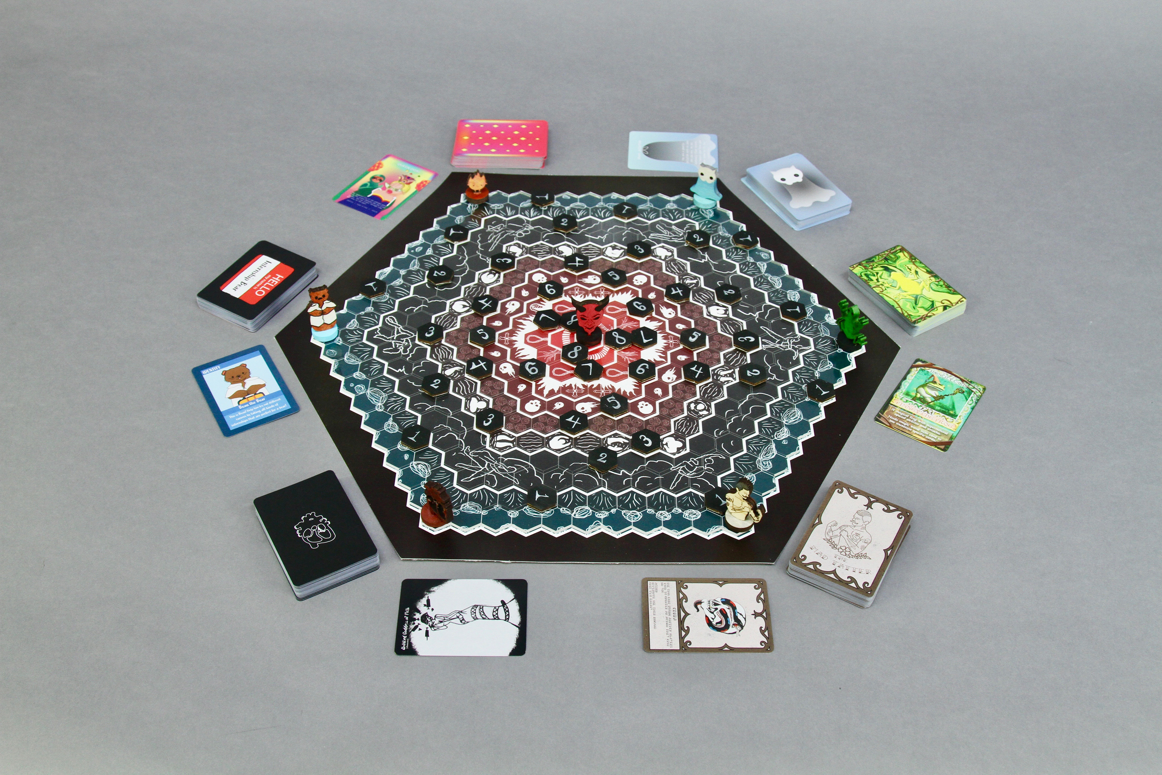 Board With Player's Character Pieces