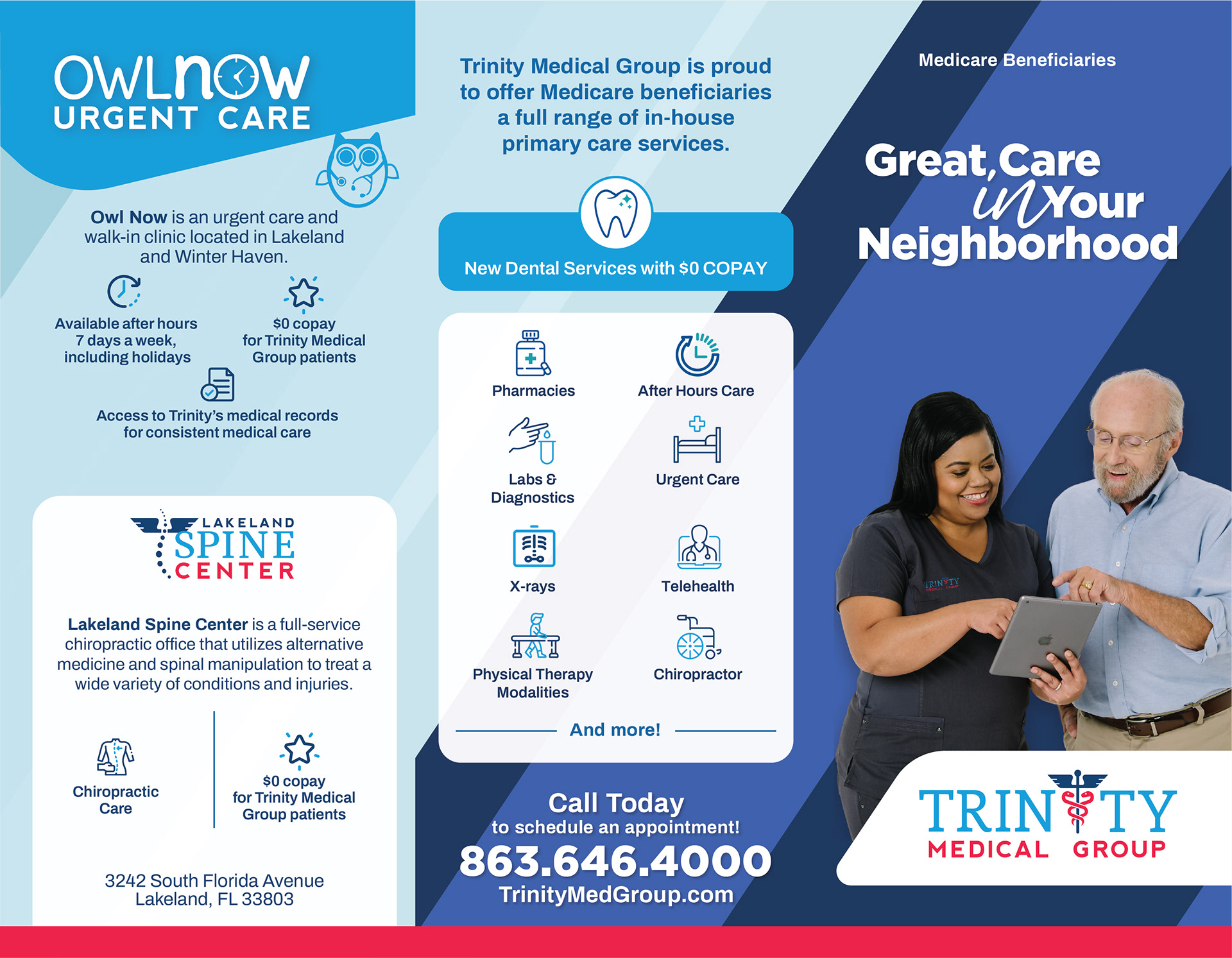 Tri-fold printed flyer 