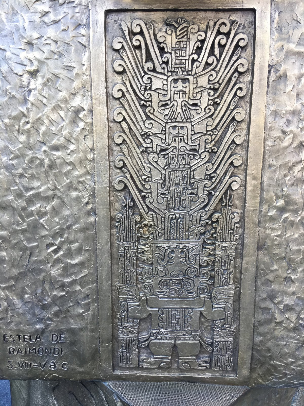 Monument to Staff God as depicted on the Raimondi Stele