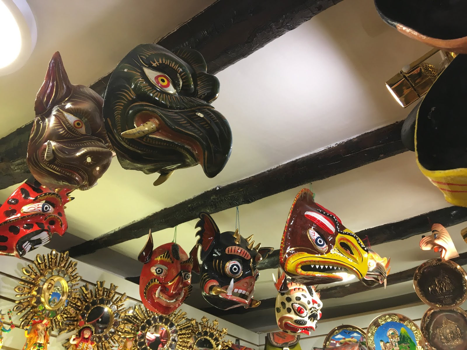 Inca traditional dance masks