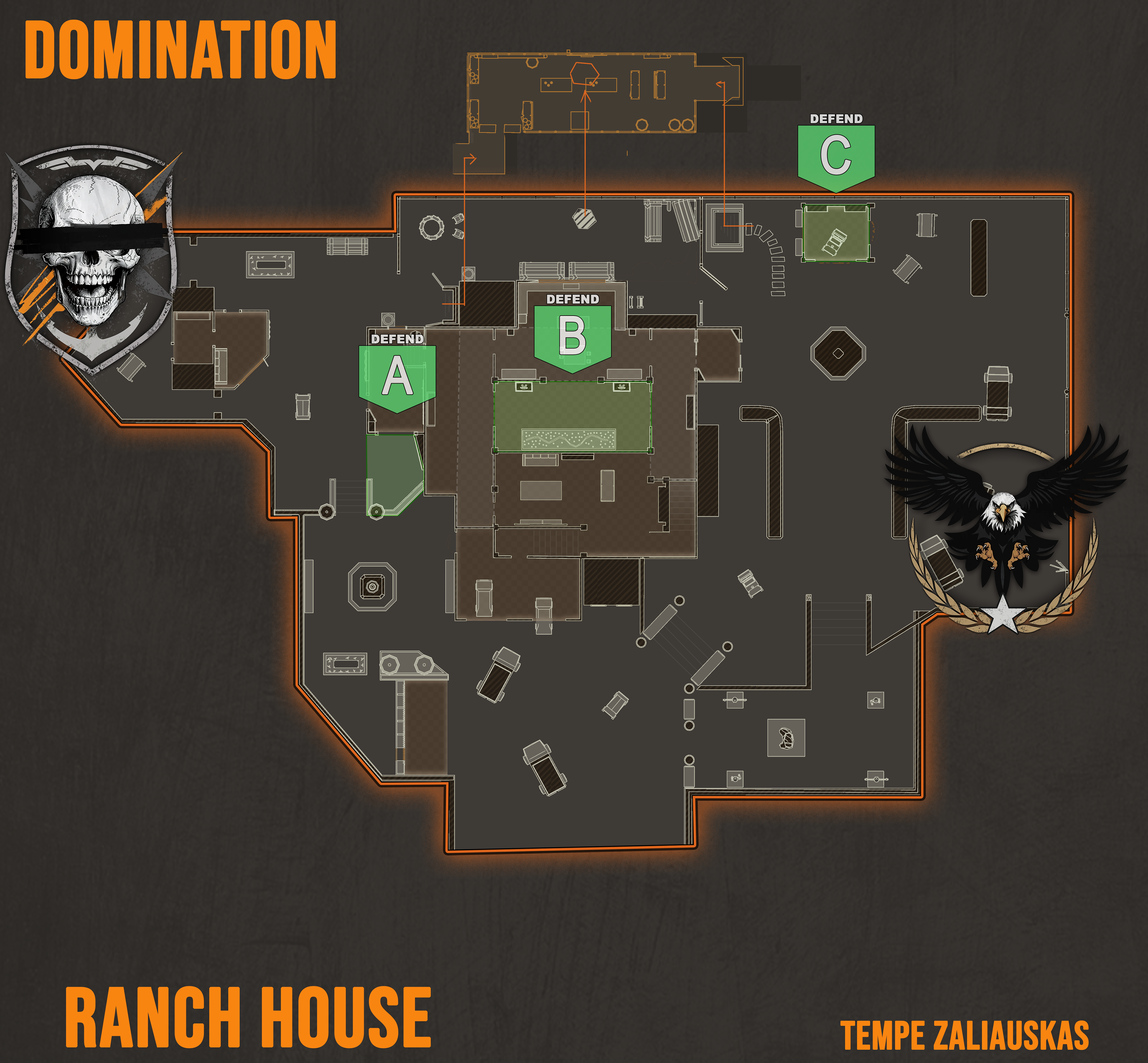 Top-Down map for a Call of Duty style multiplayer map