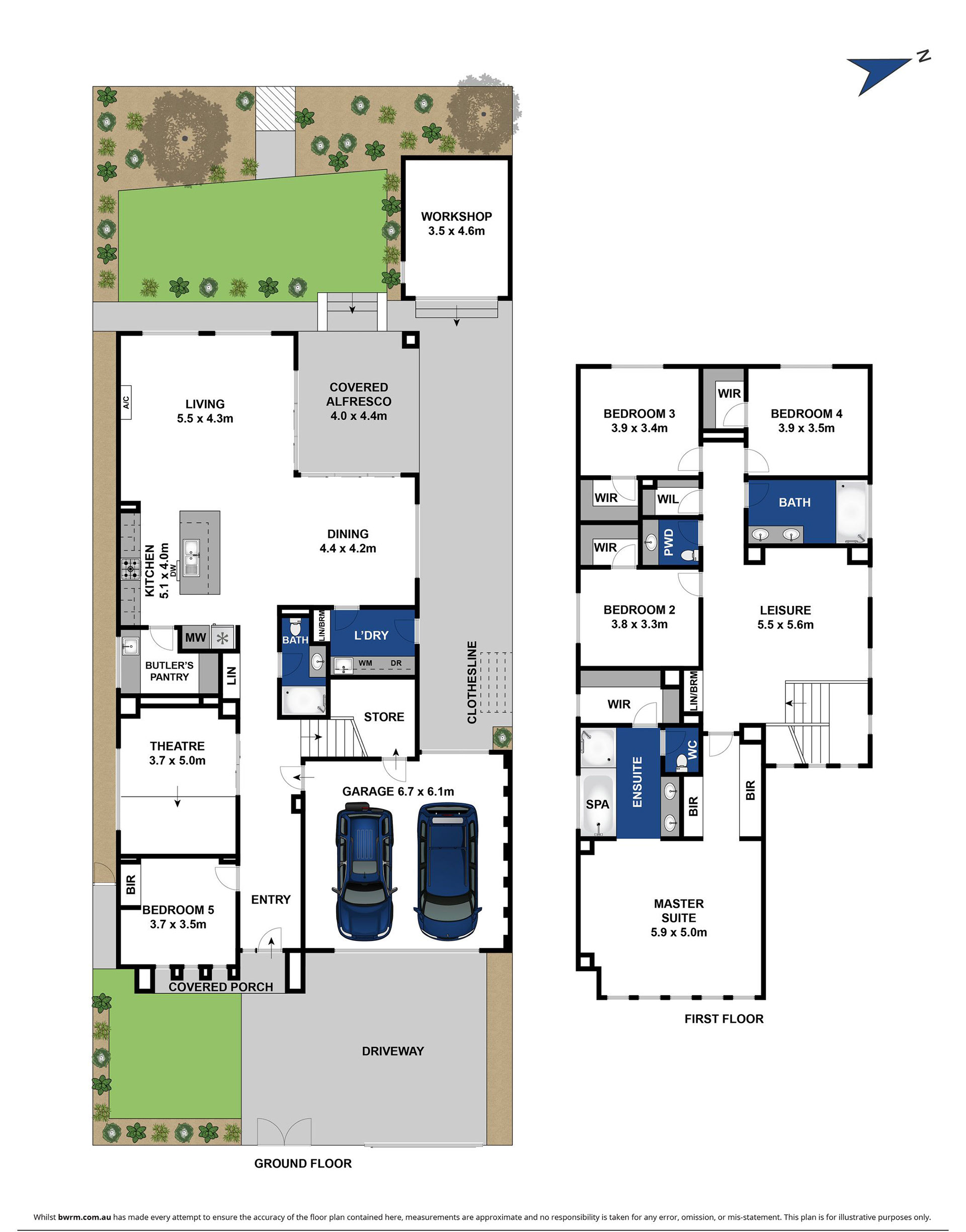 Double floor & site plan combination