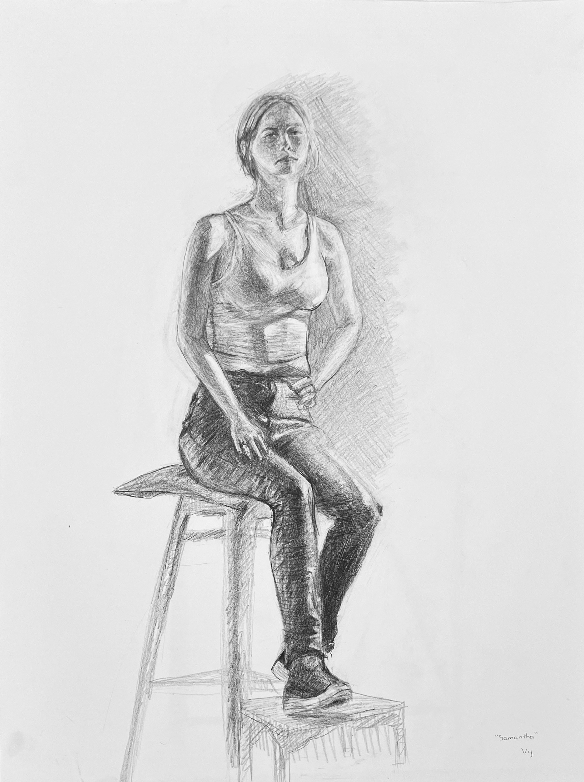 Samantha2, Oct 2024, graphite pencils, 18x24 - Viz Fall Show 2024