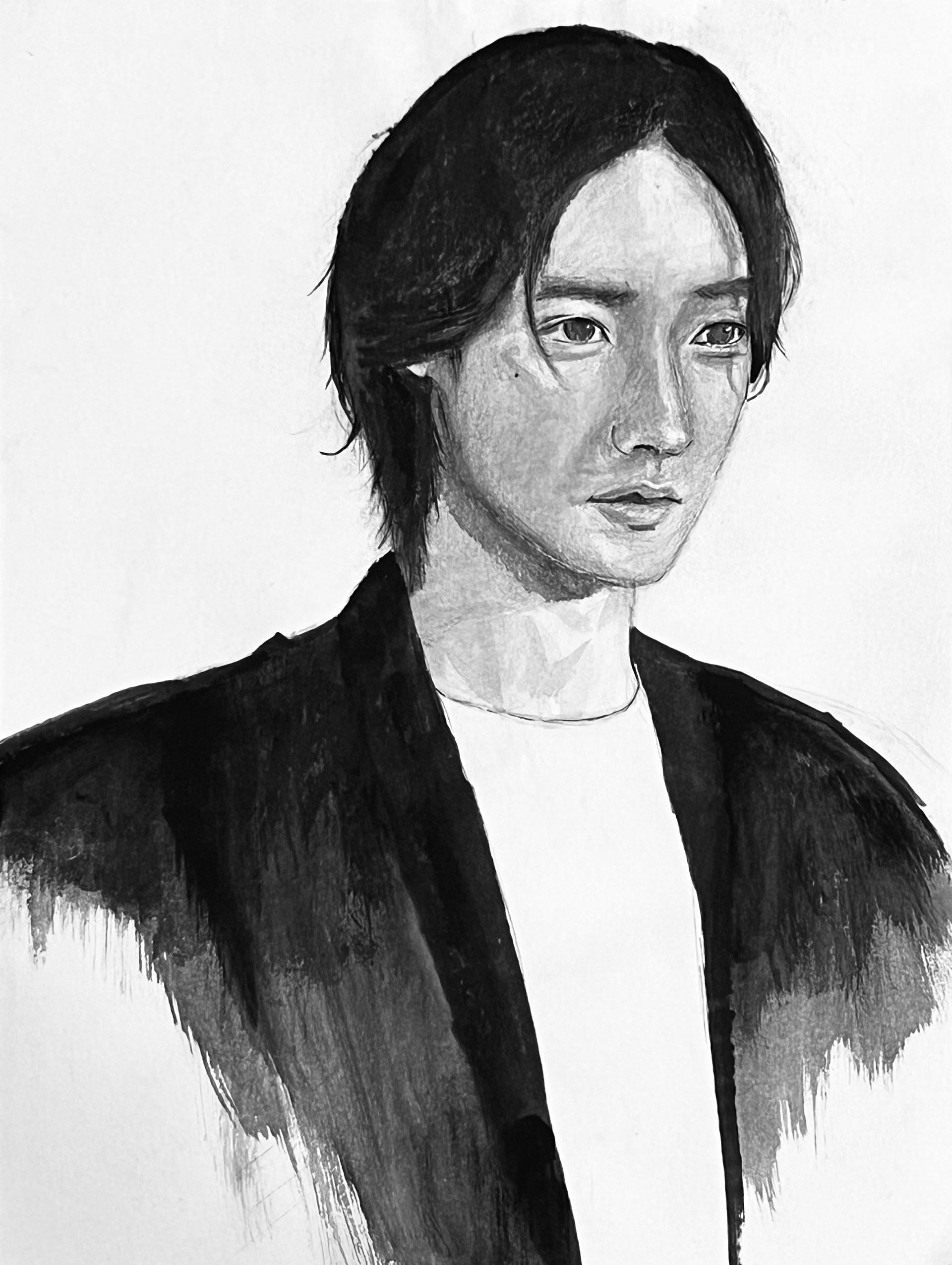 Kento, Sept 2023, Watercolor, Ink, 10x7