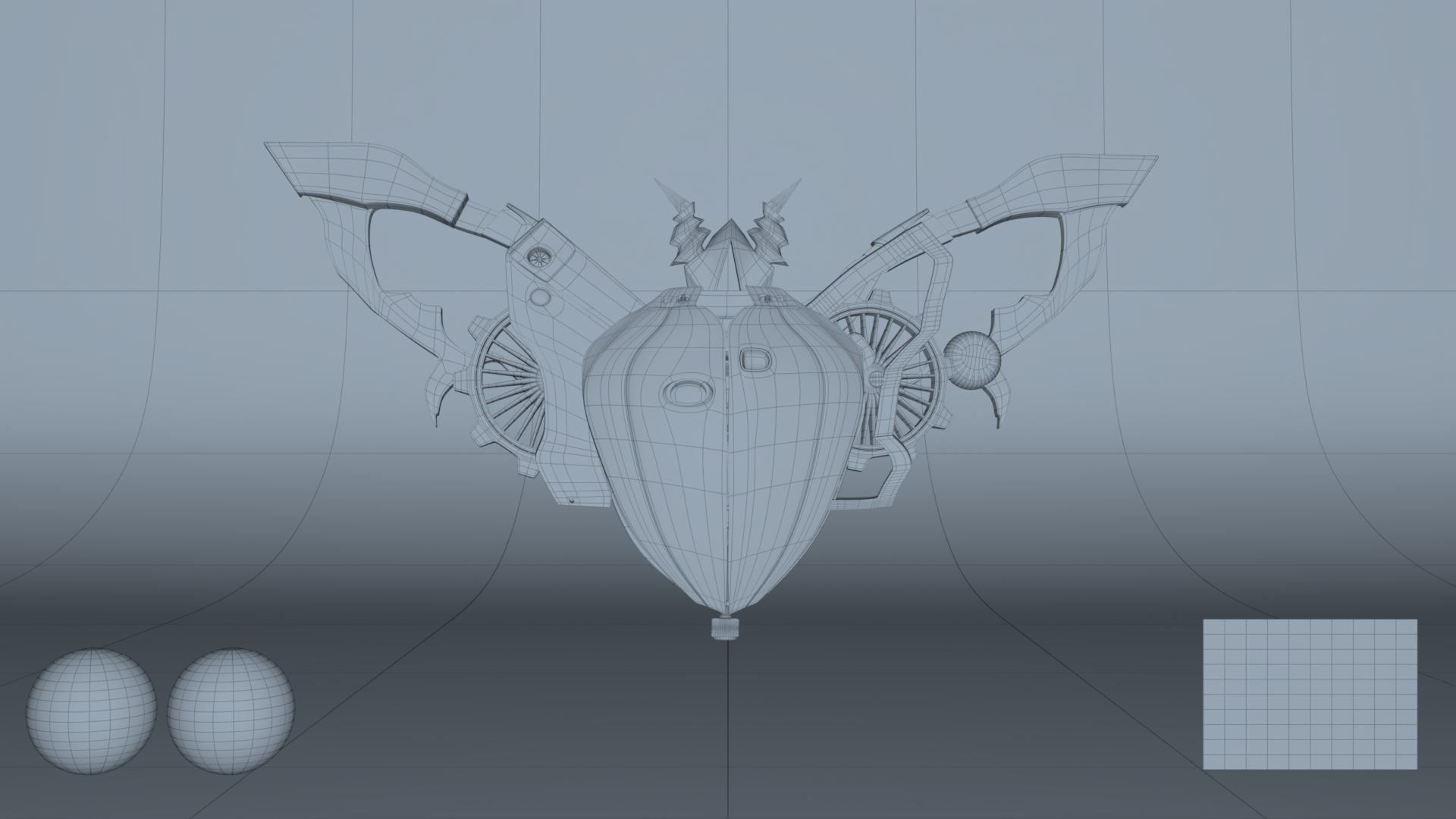 Front View Wireframe