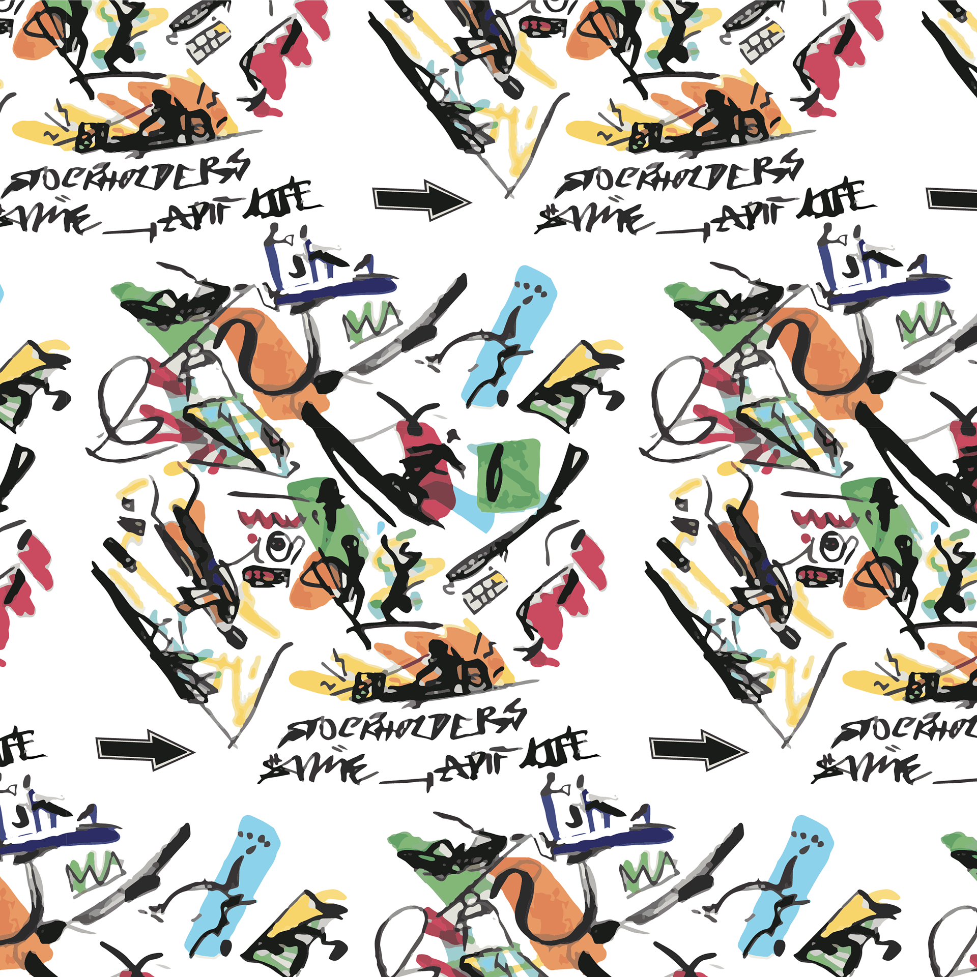 Nov 2024, 8x8, ink, markers, adobe illustrator- Viz Fall Show 2024