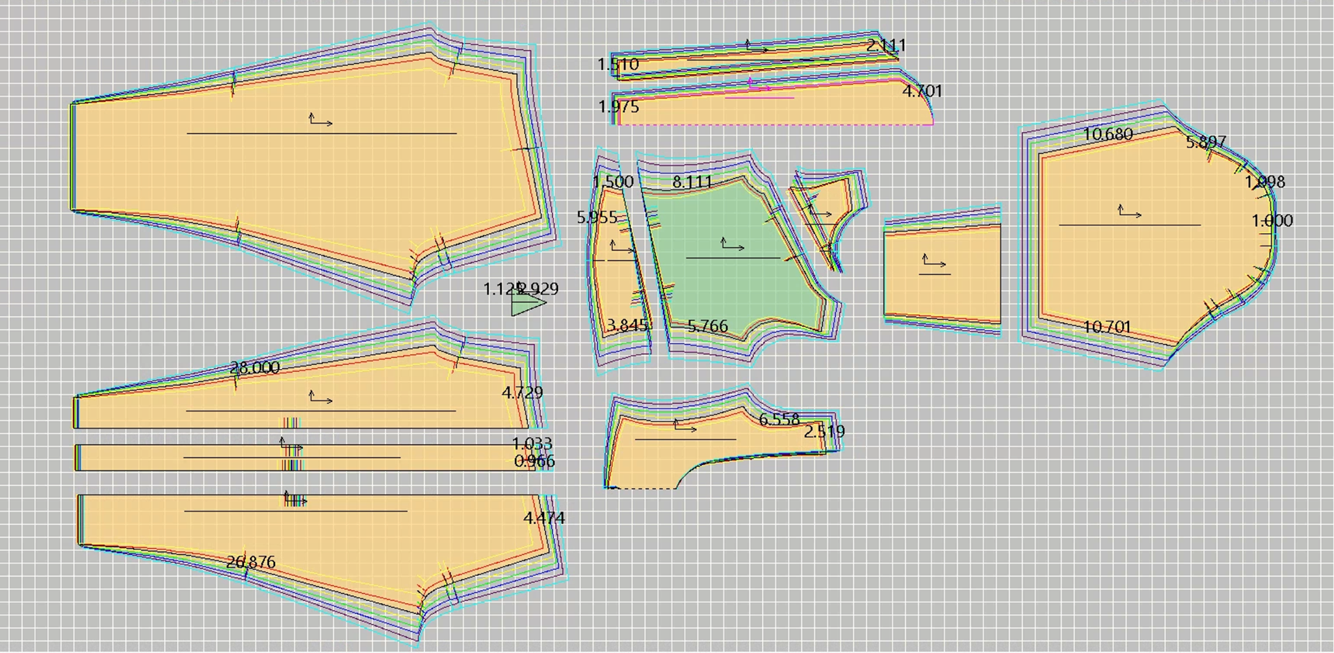 Final pattern with grade in AccuMark