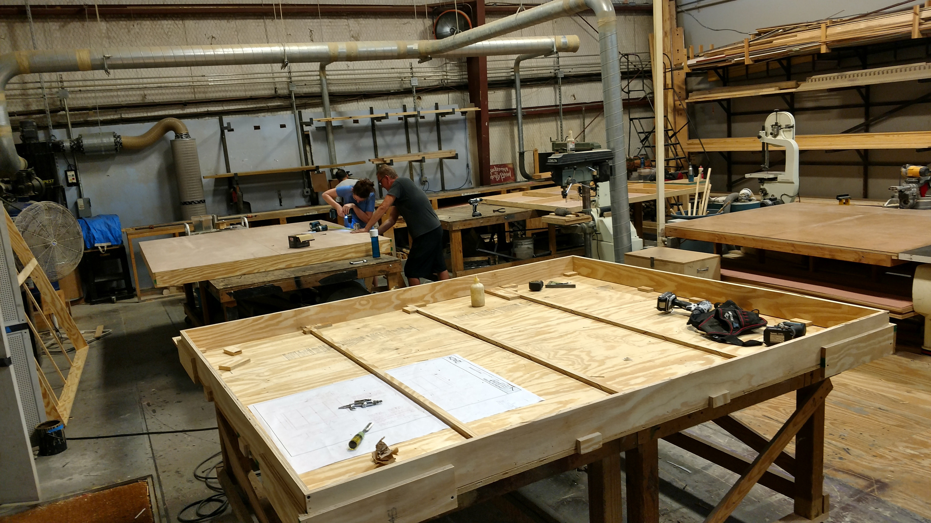 Covering the back of the light boxes with Vinyl Covering.