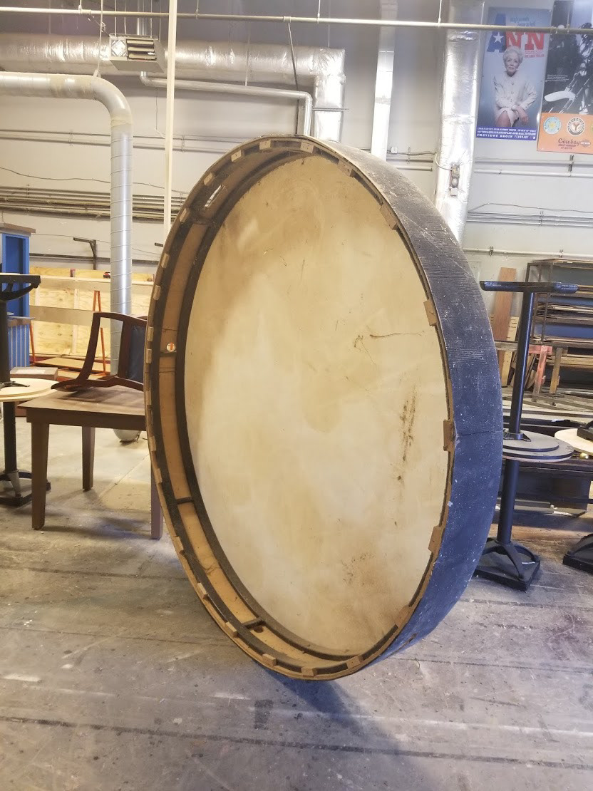 The Original Moon used in Goodnight Moon for which we needed to build a new travelling apparatus for