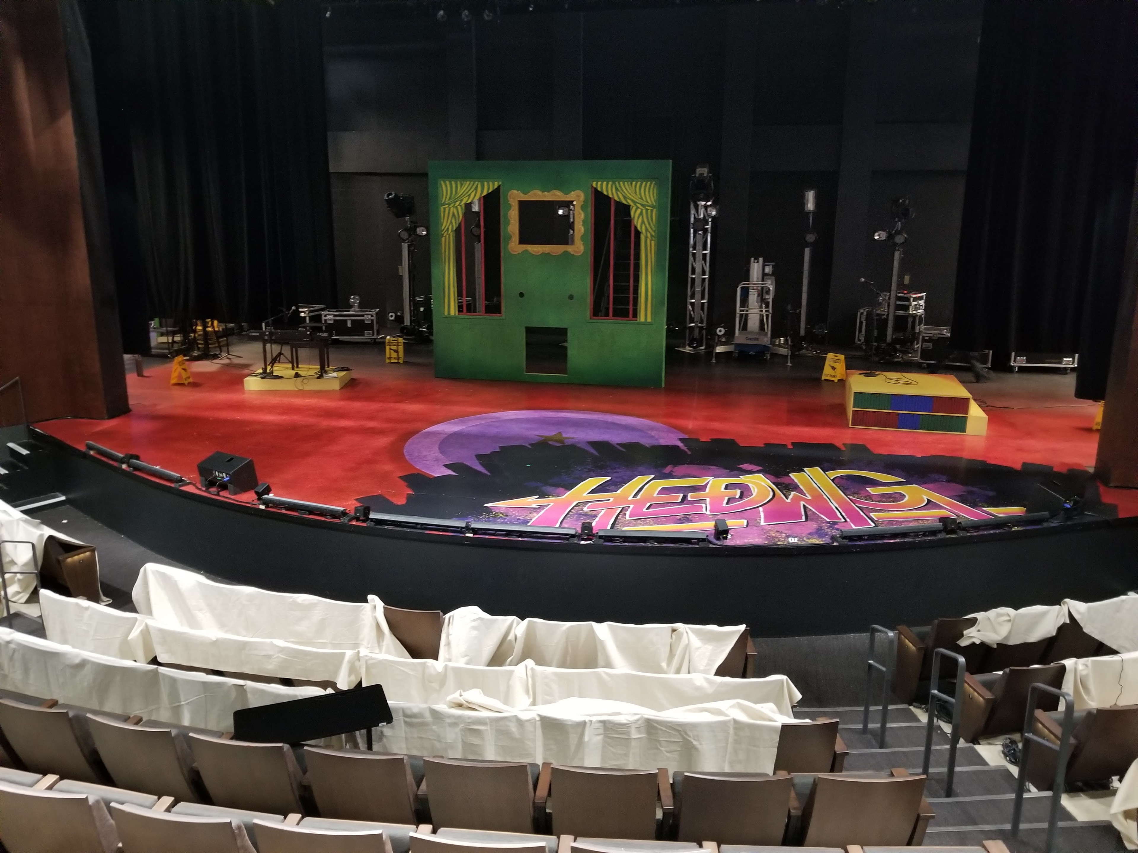 Hedwig and the Angry Inch Loaded in. Most of the Scenery was made to roll on or off stage throughout the show.