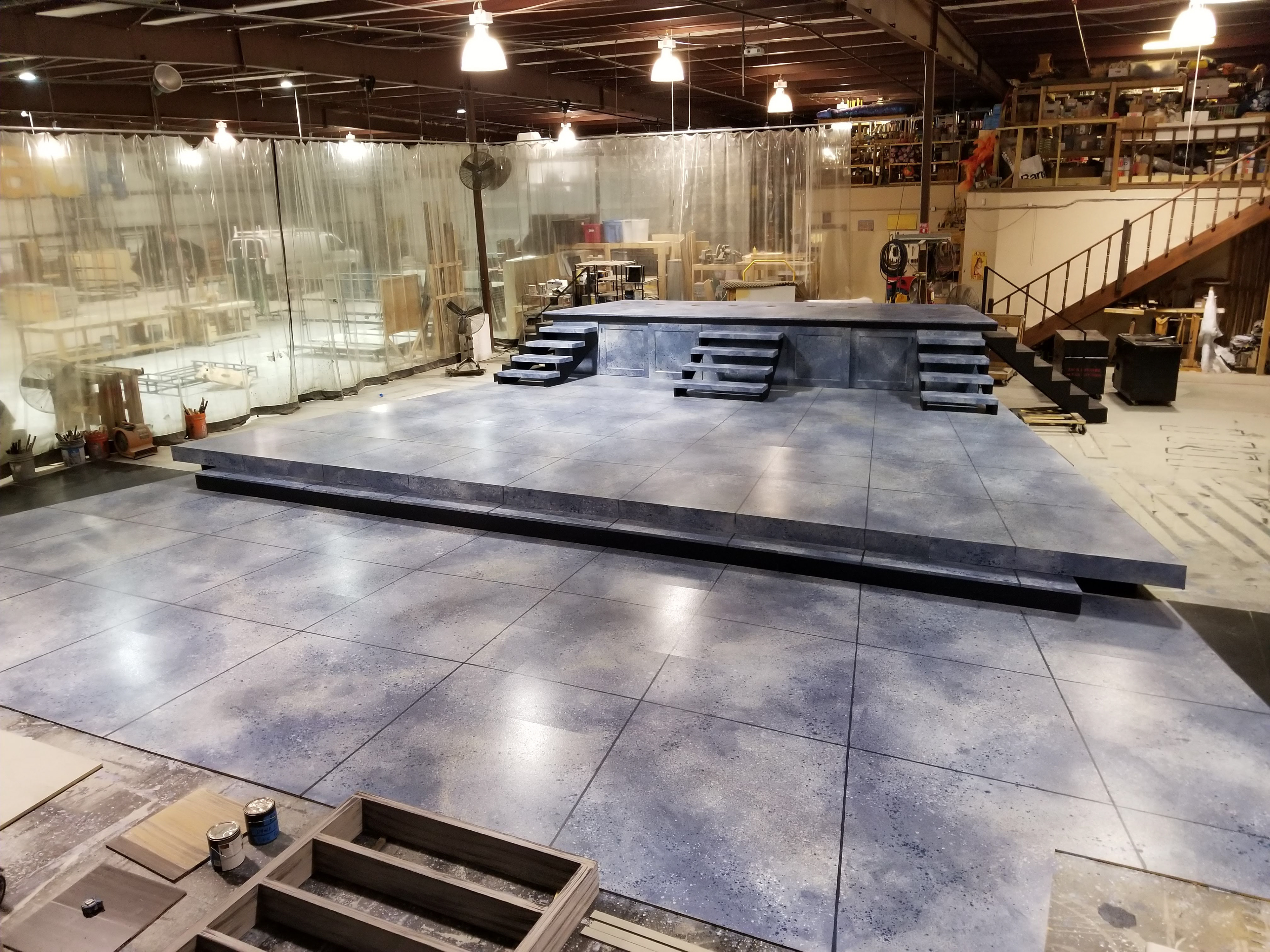 The Lower and Upper Platforms set up.