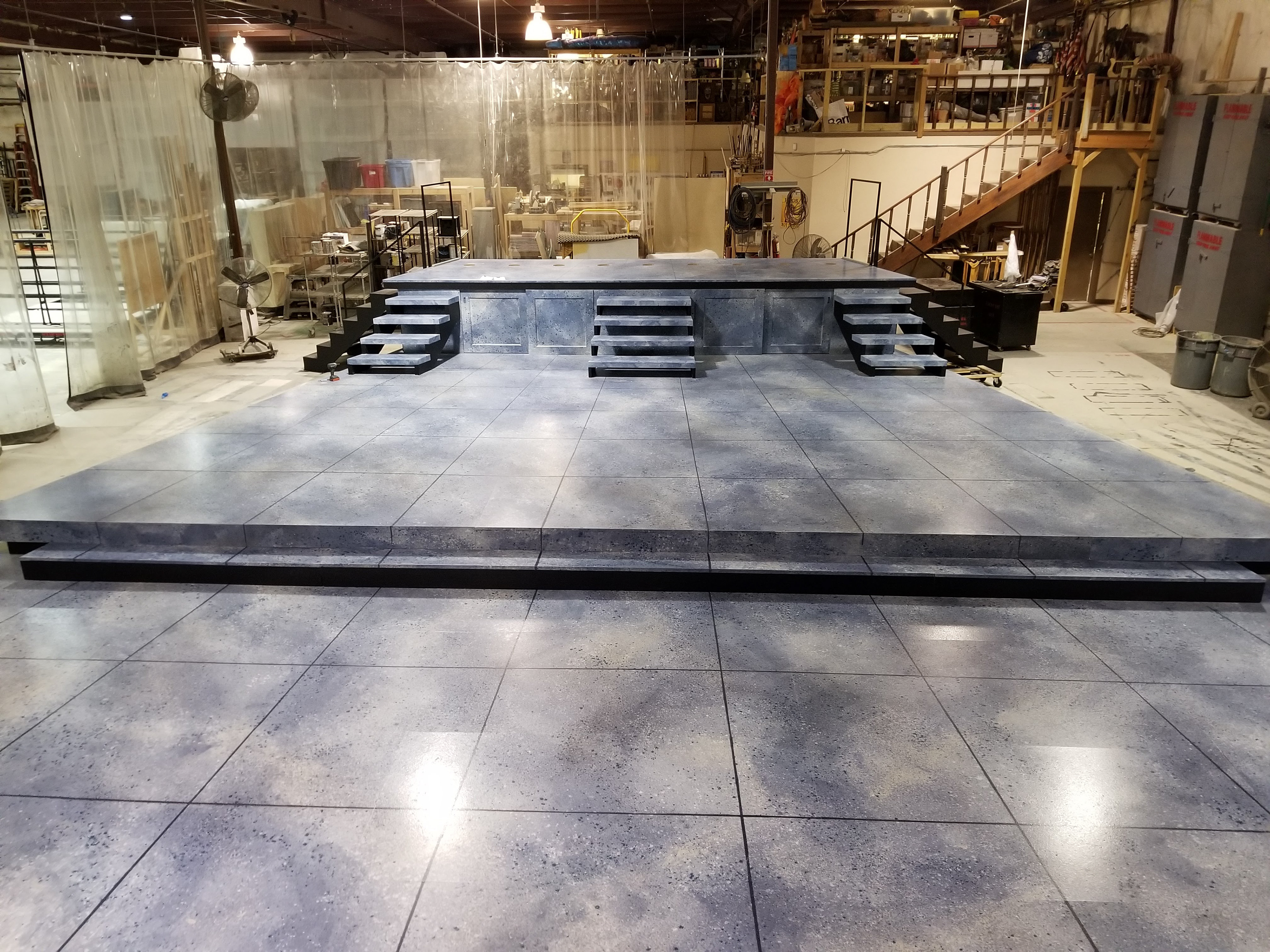 A higher and more central view of the Platforms completed.