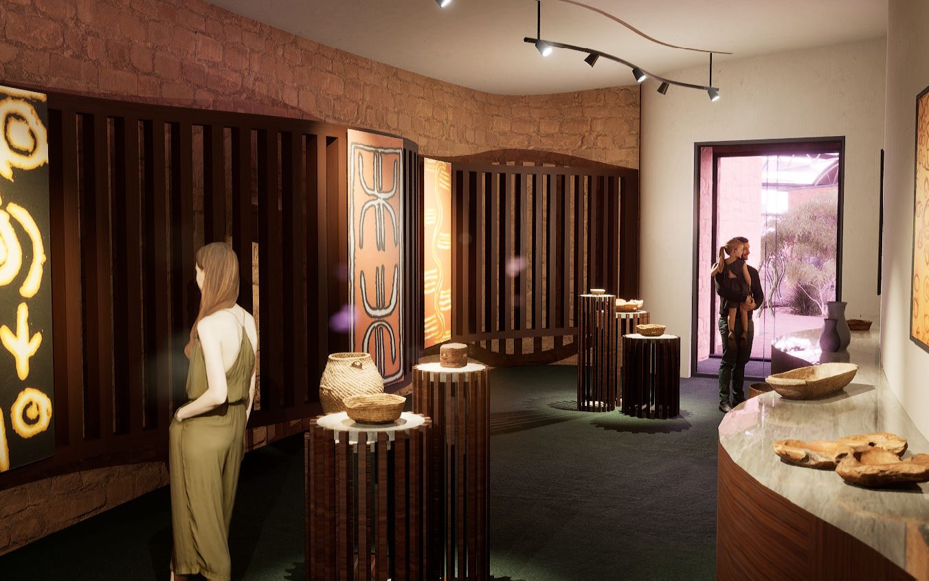 Internal render: artifact gallery