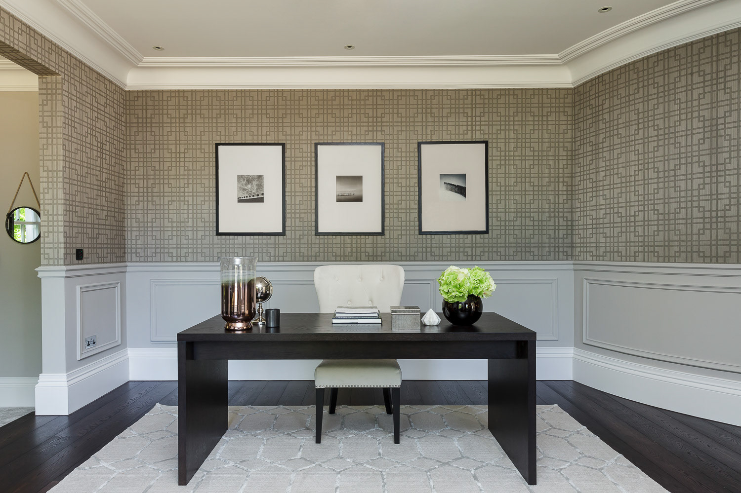 Framed photographs in showhome
