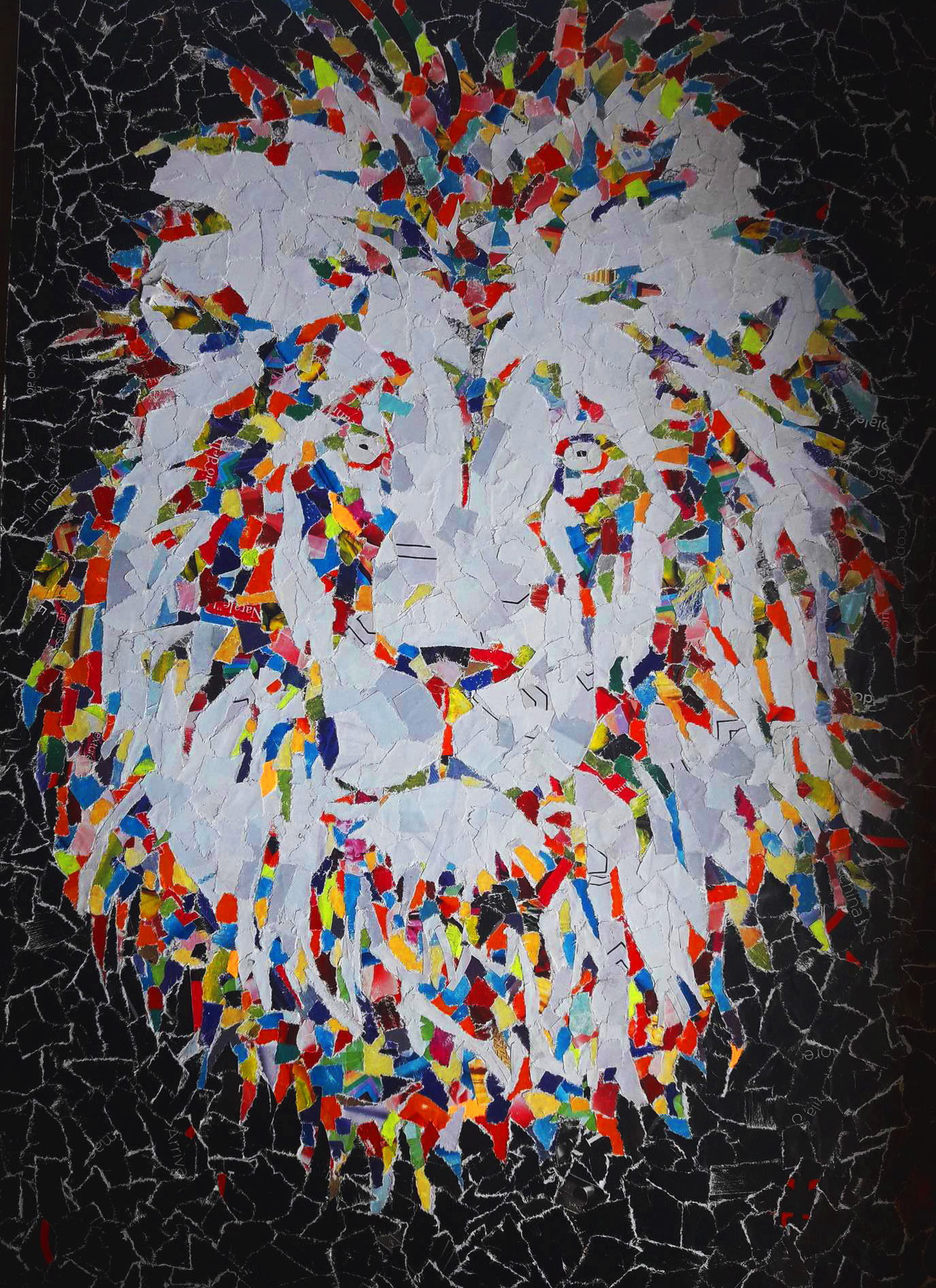 Lion - paper collage