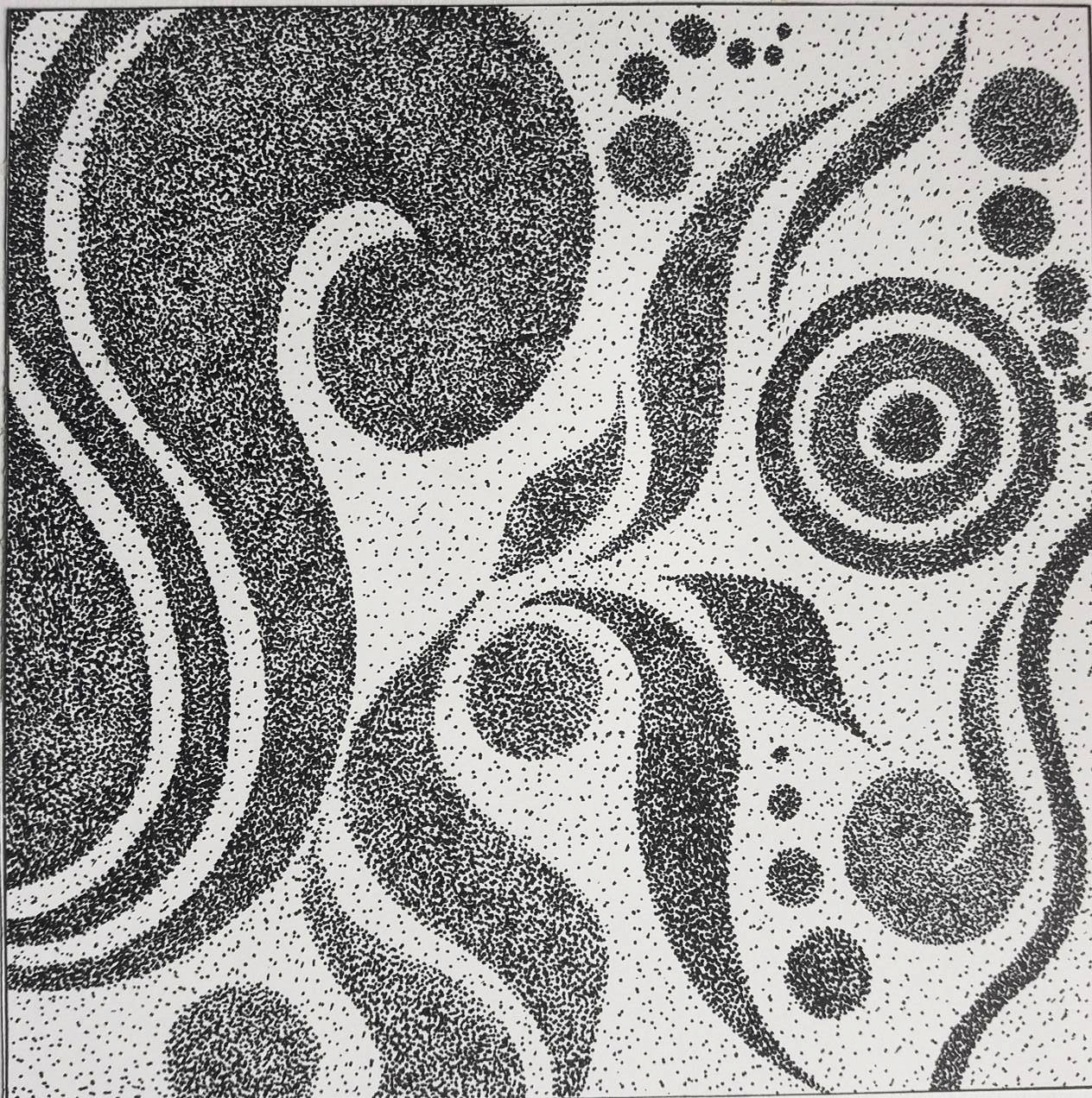 Pen dotted texture drawing