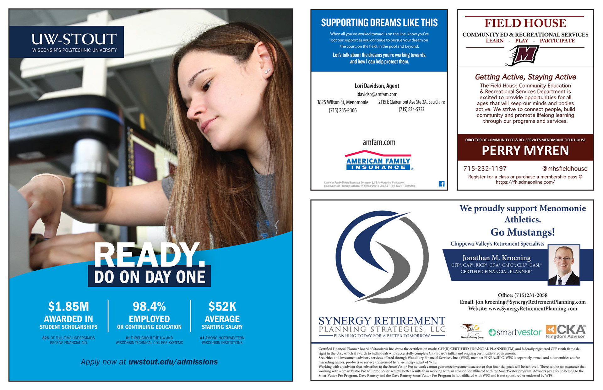 MHS Fall 2022 Athletic Program Spread 8 (Page 9 & Page 8)