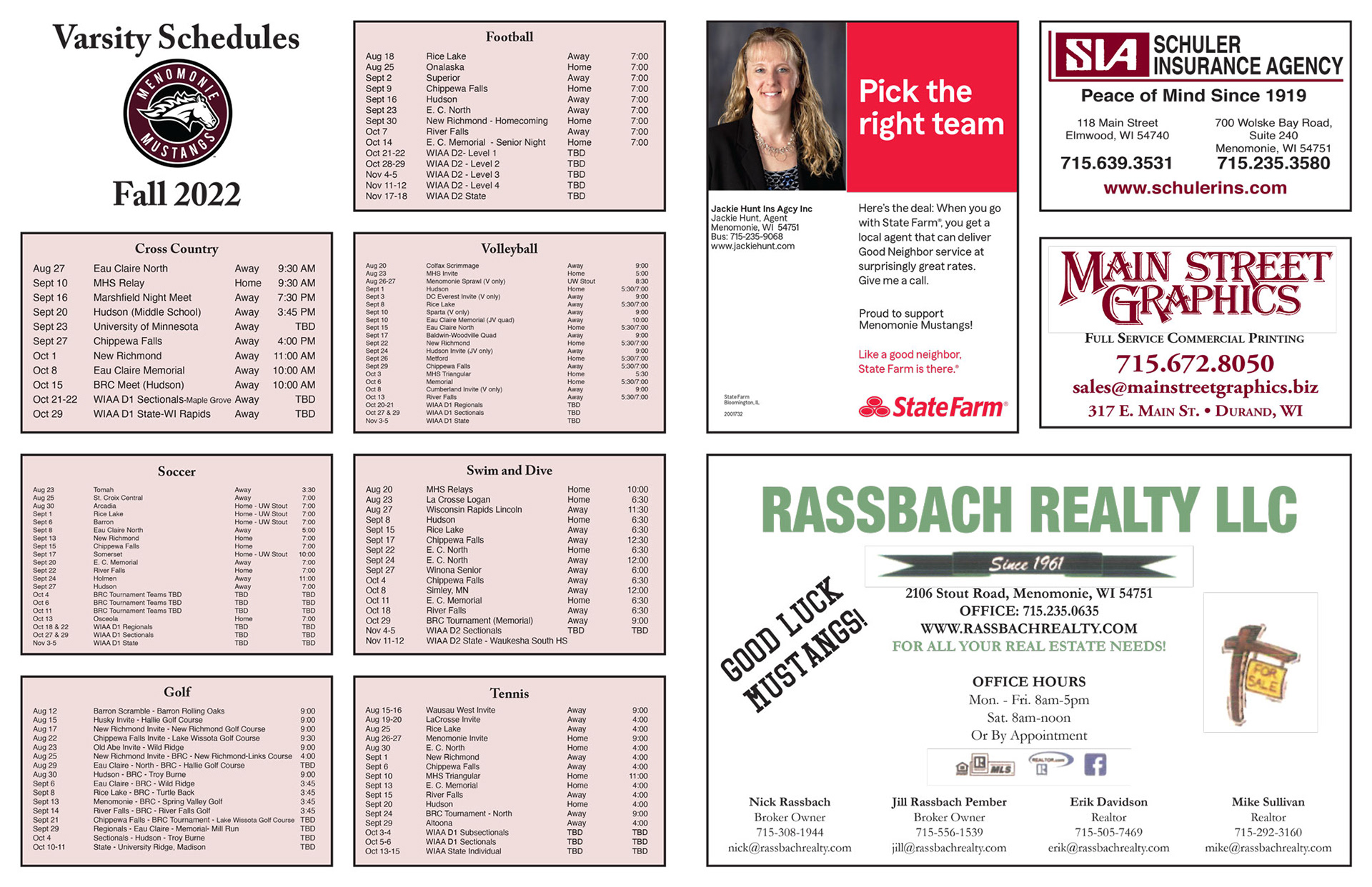 MHS Fall 2022 Athletic Program Spread 4 (Page 13 & Page 4)