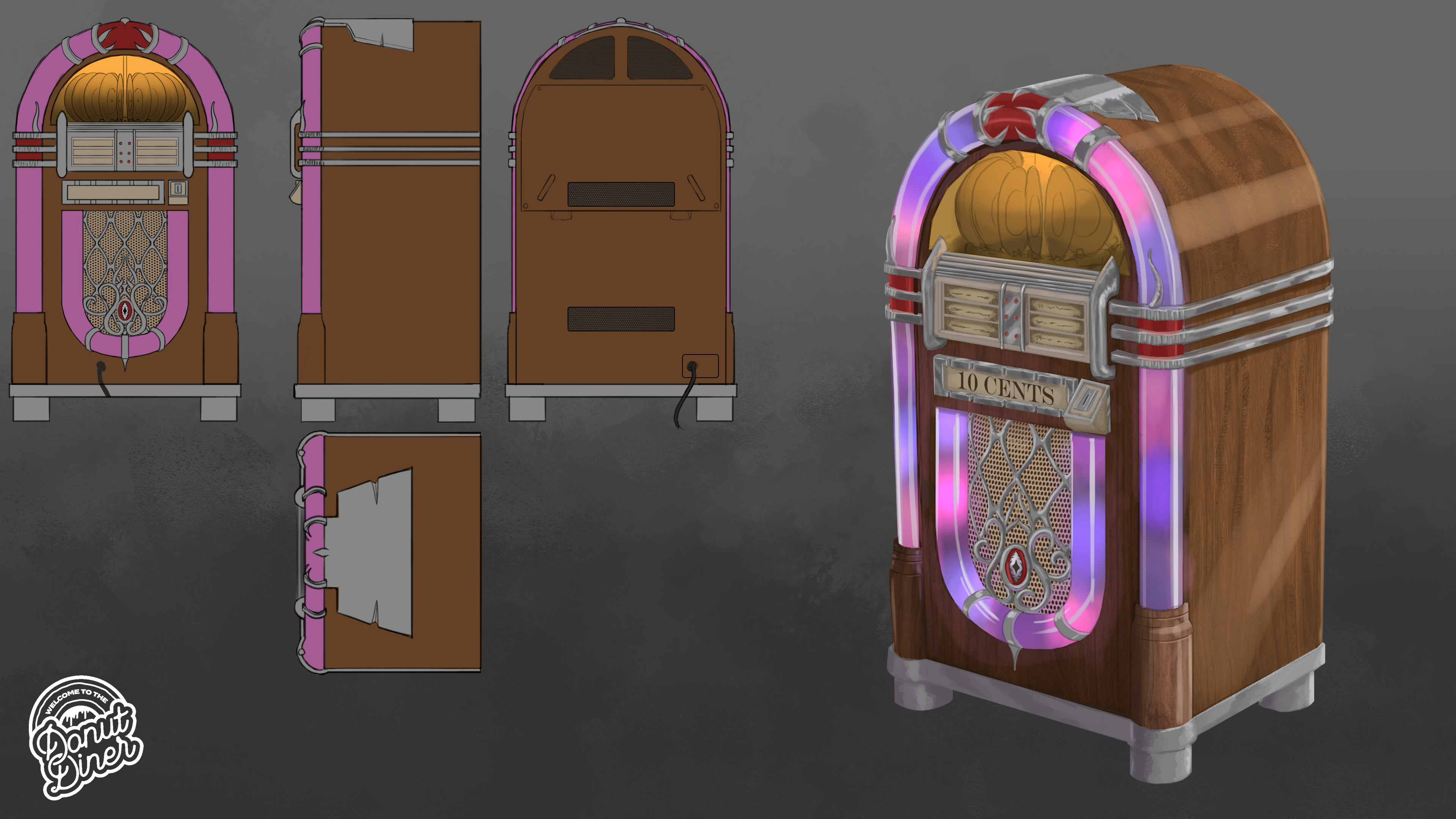 Welcome to the Donut Diner - Juke Box Design