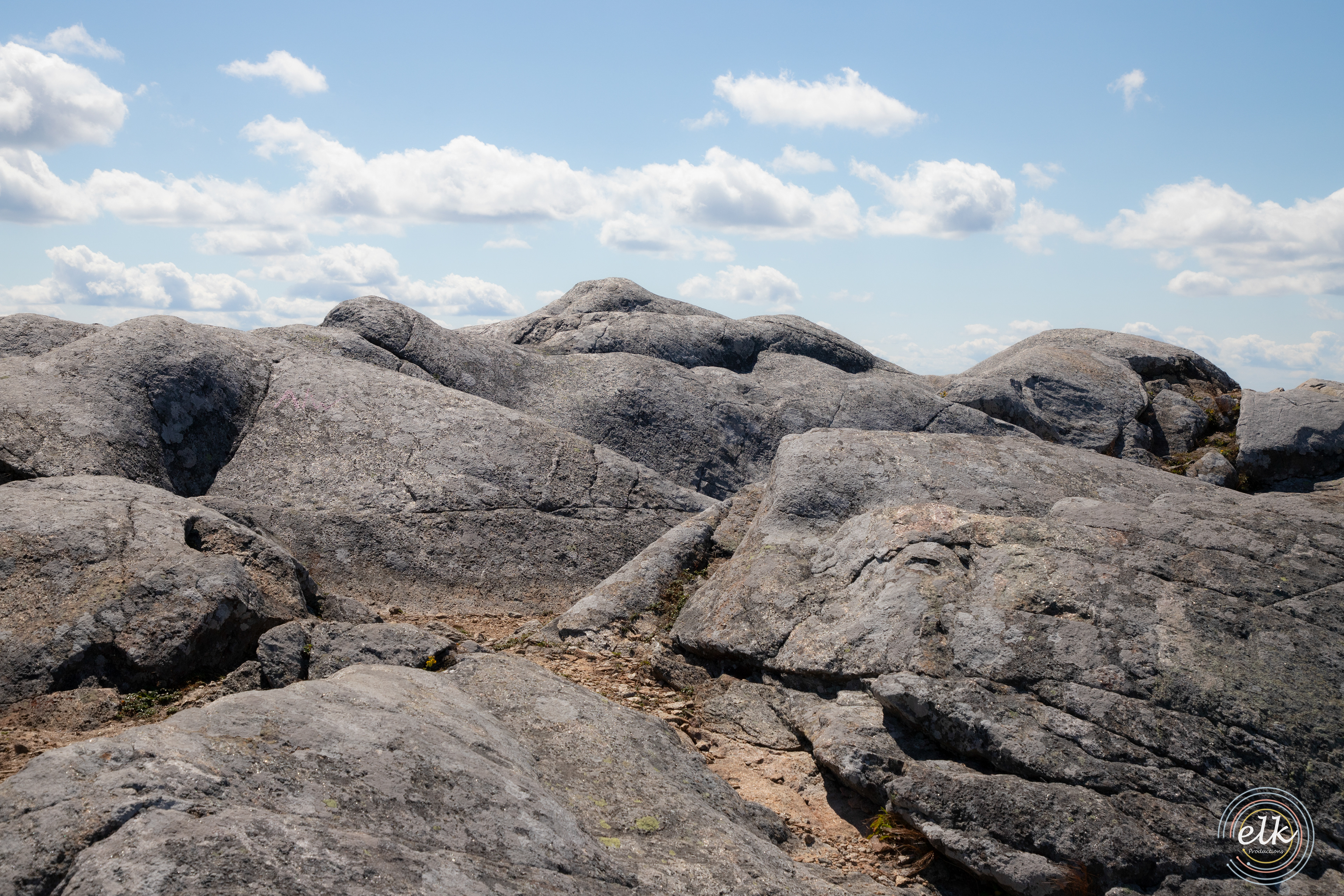 Rocks and clouds. White Mountains, NH.