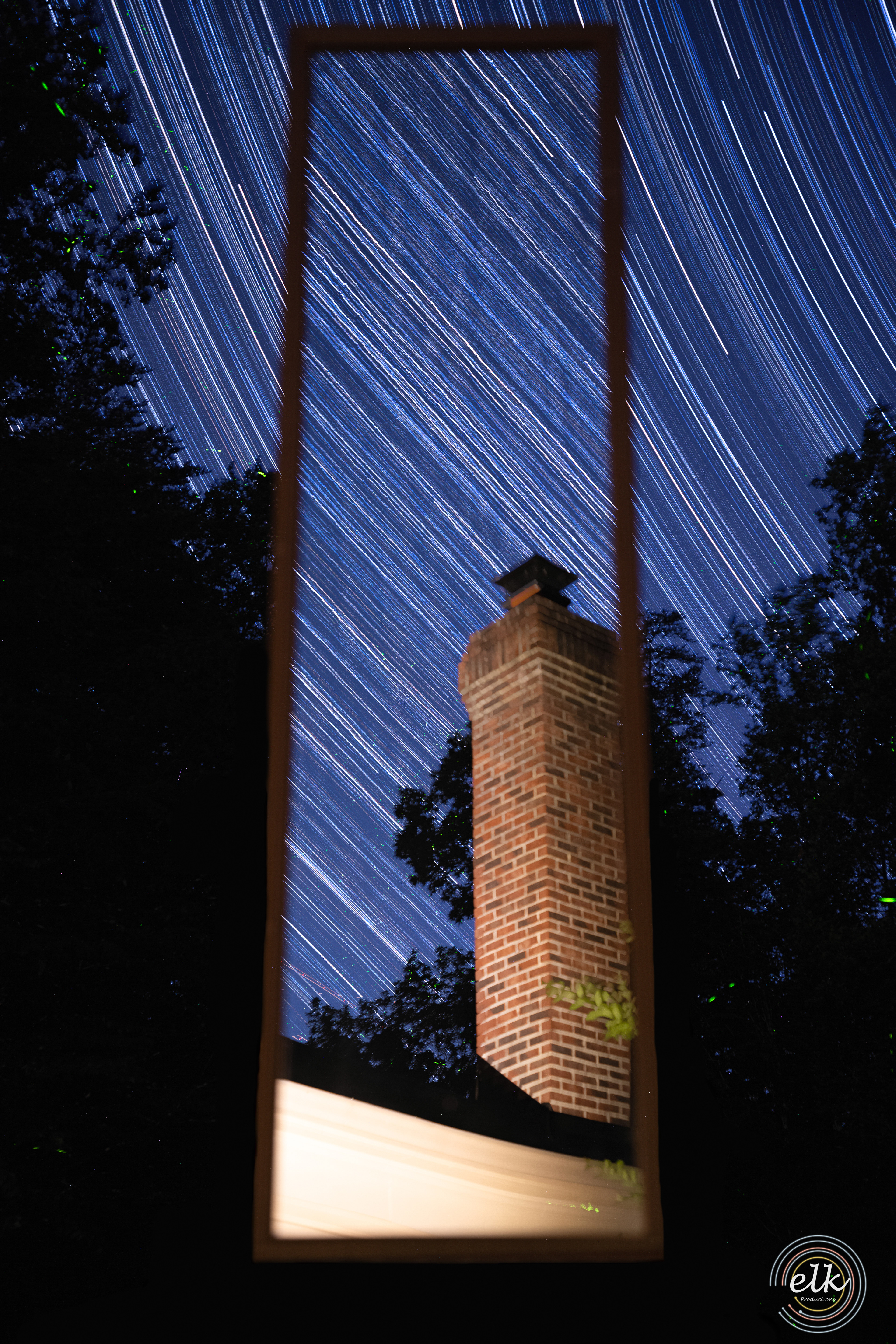 Star trail reflections. Fairfax Station, VA.