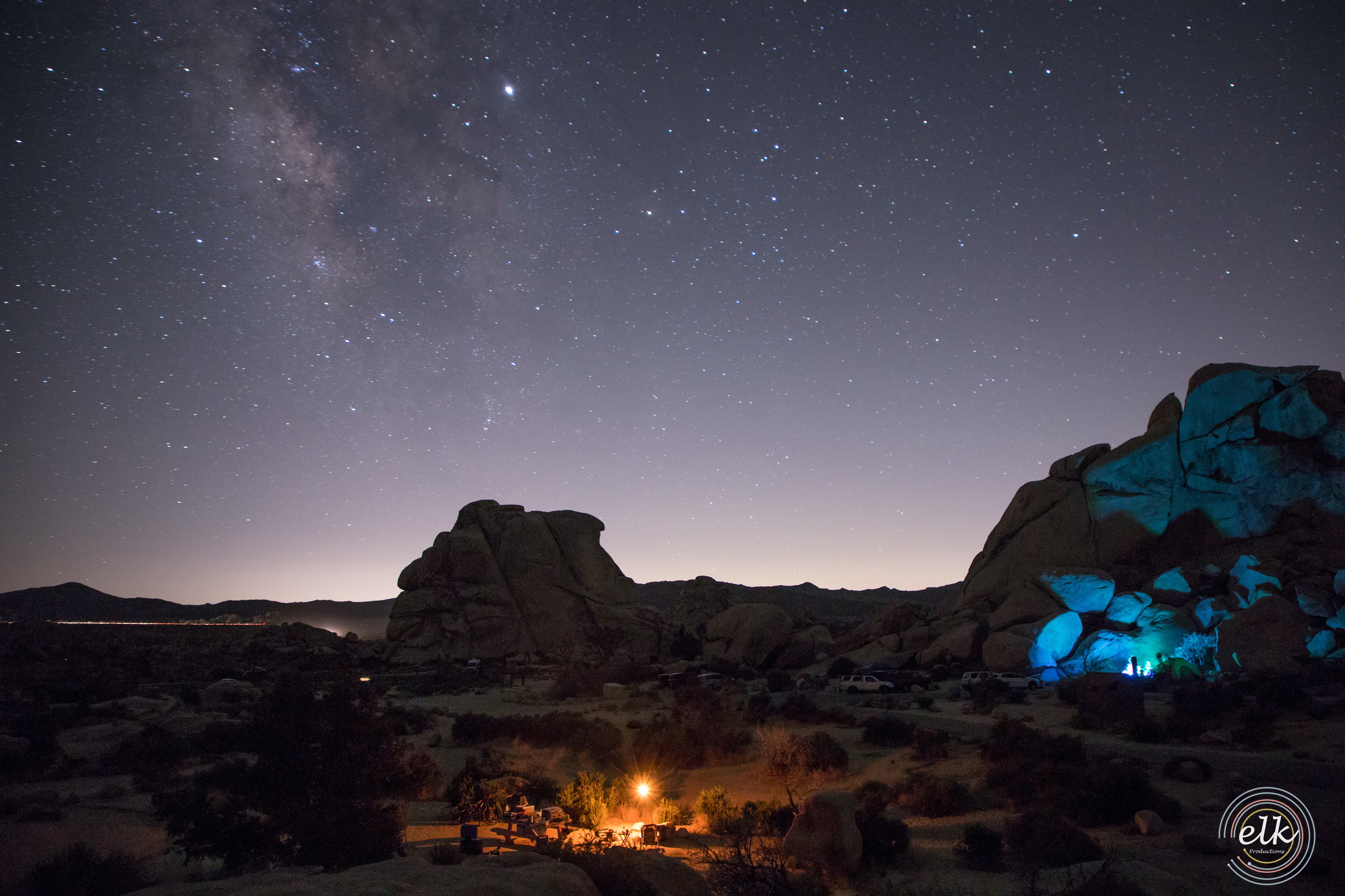 Hidden Valley and the Milky Way. Joshua Tree NP, CA.