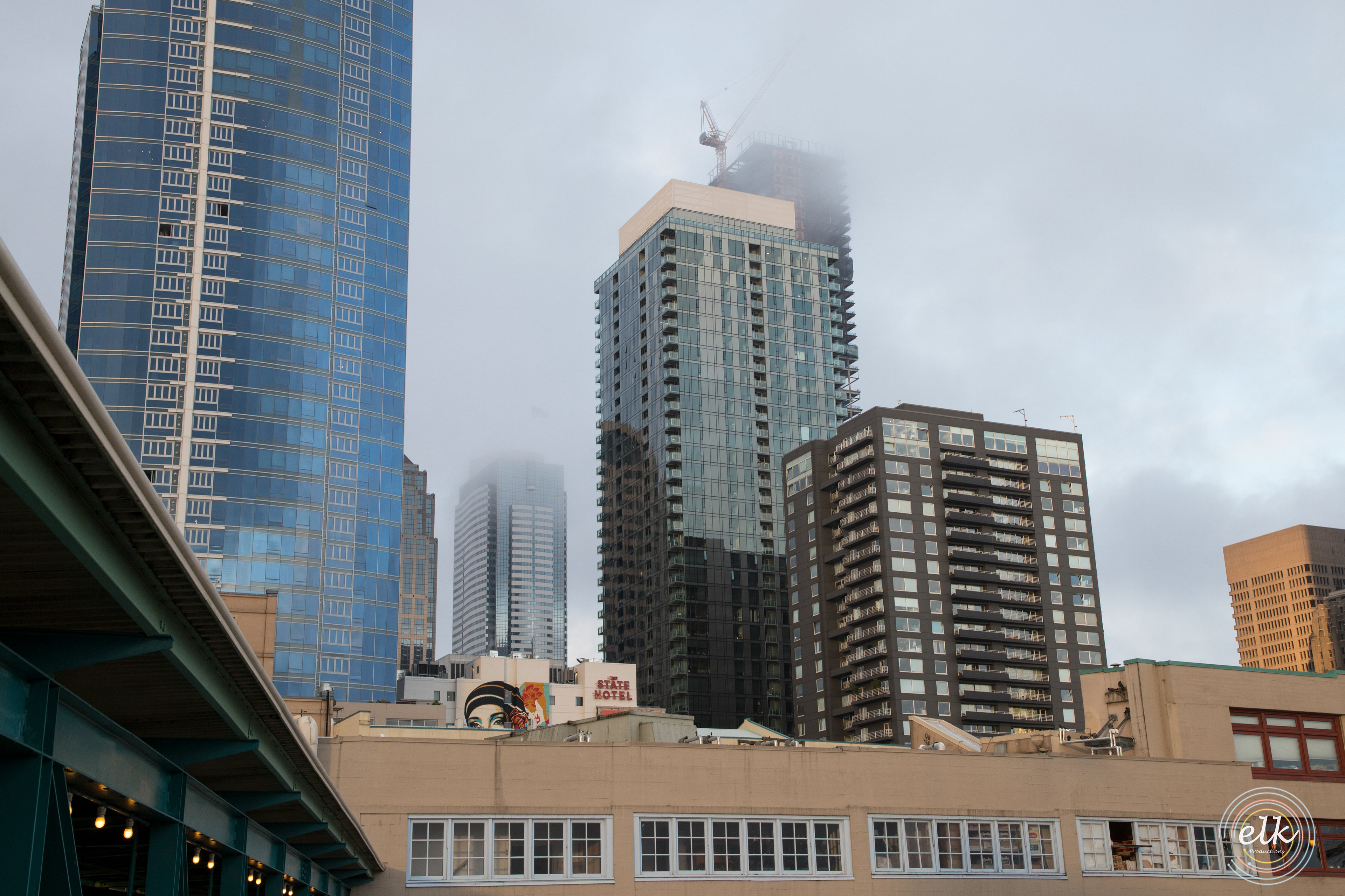Overhead Pike's Place. Seattle, Washington.