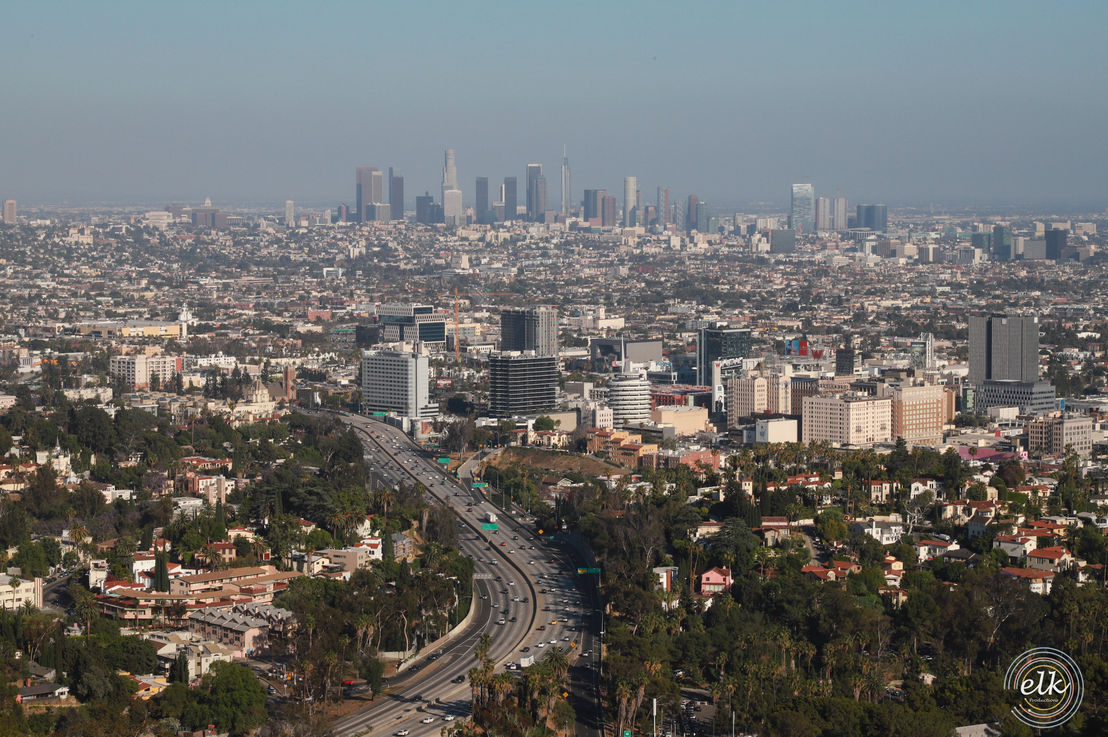 LA skyline. Los Angeles, CA.