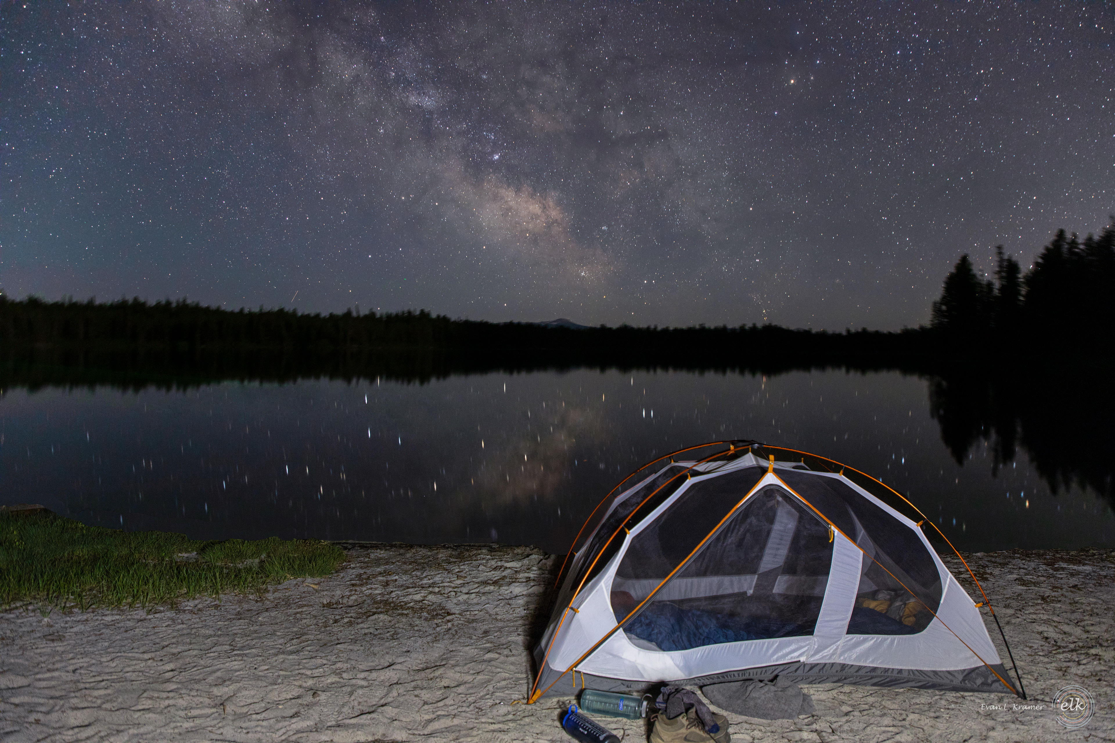 Milky way over Leigh Lake 2. Grand Teton NP, WY.