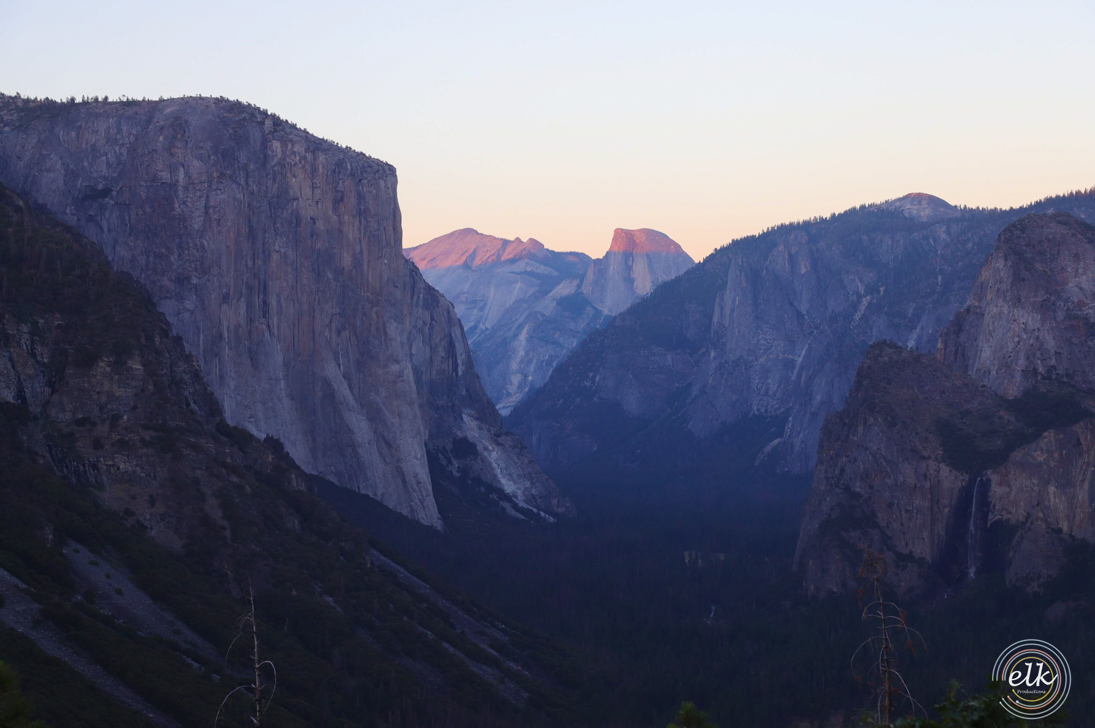 The valley at sunset. Yosemite NP, CA.