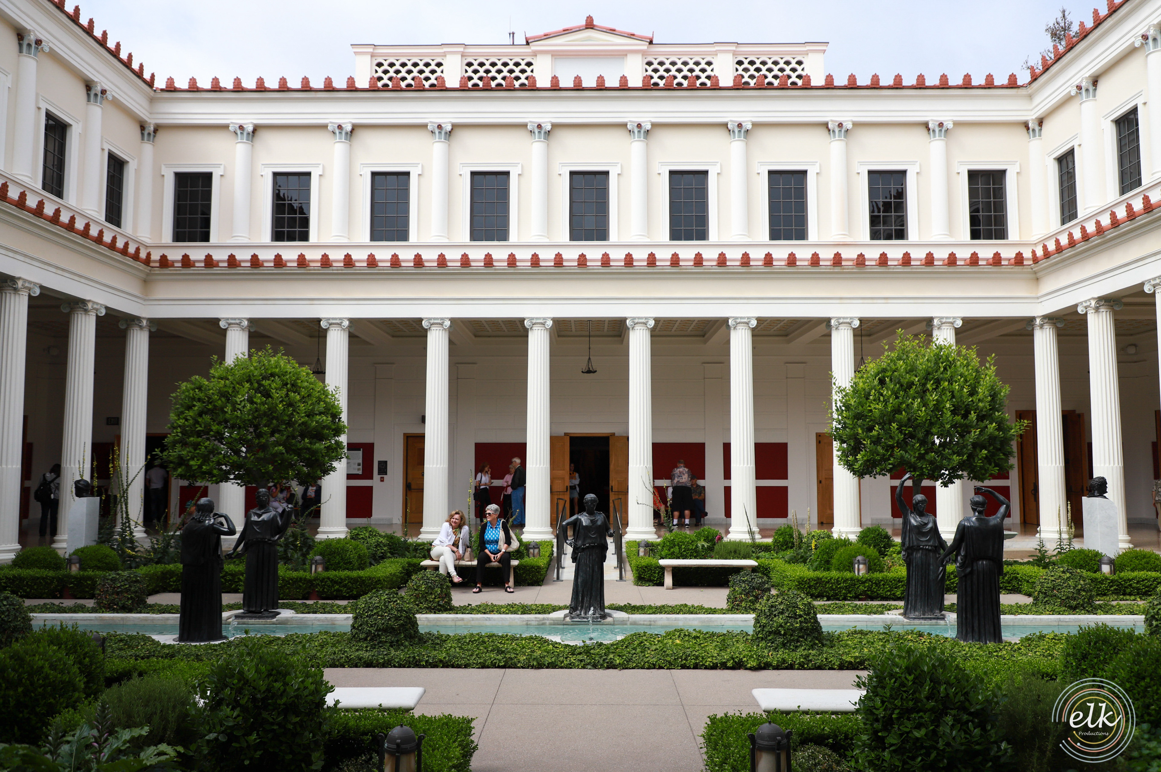 Getty Villa courtyard. Malibu, CA.