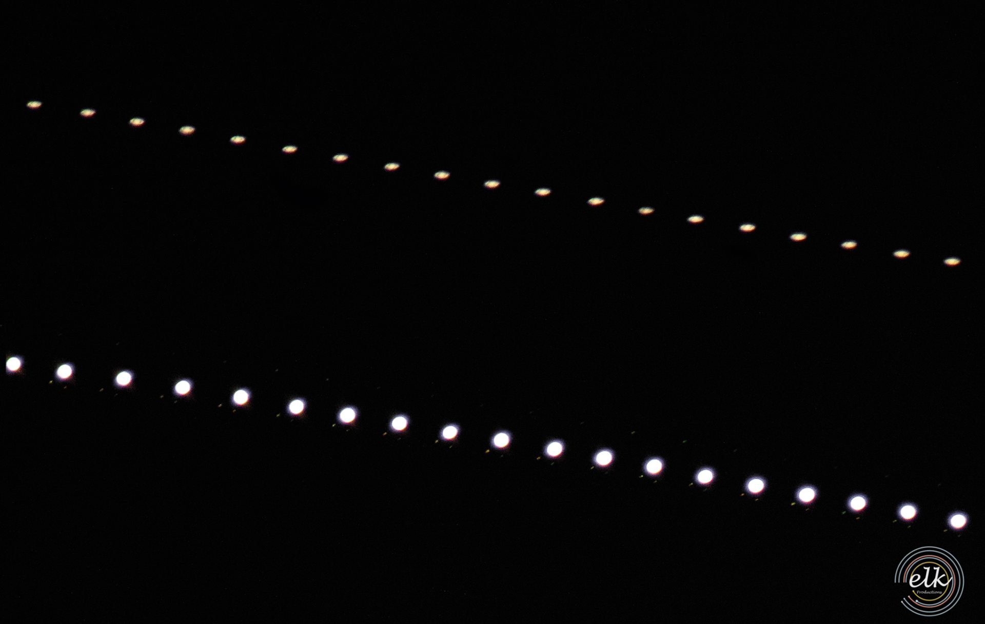 Jupiter (below) and Saturn (above) conjunction through 90mm refractor. Fairfax Station, VA.