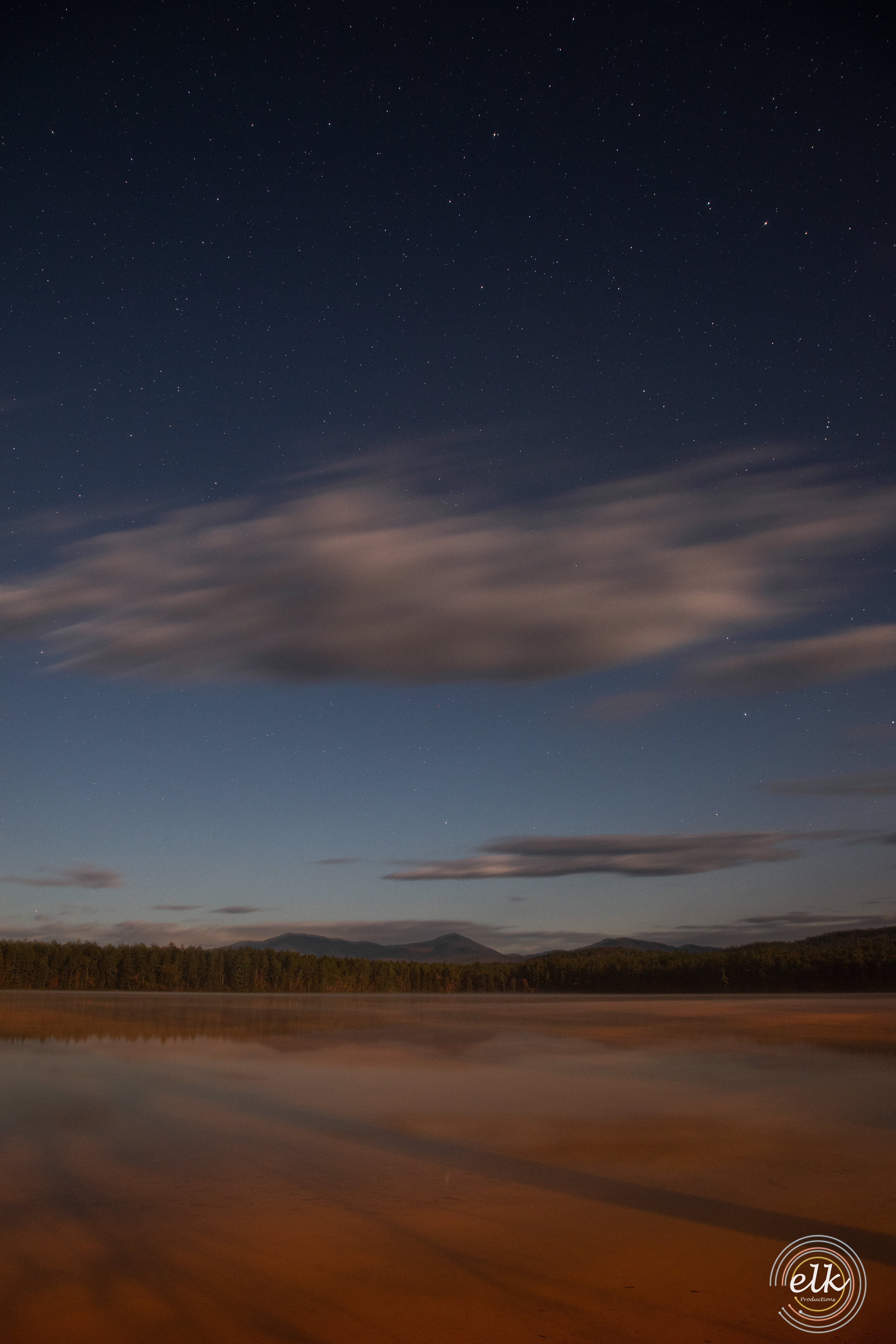 White Lake at twilight. White Mountain NF, NH.