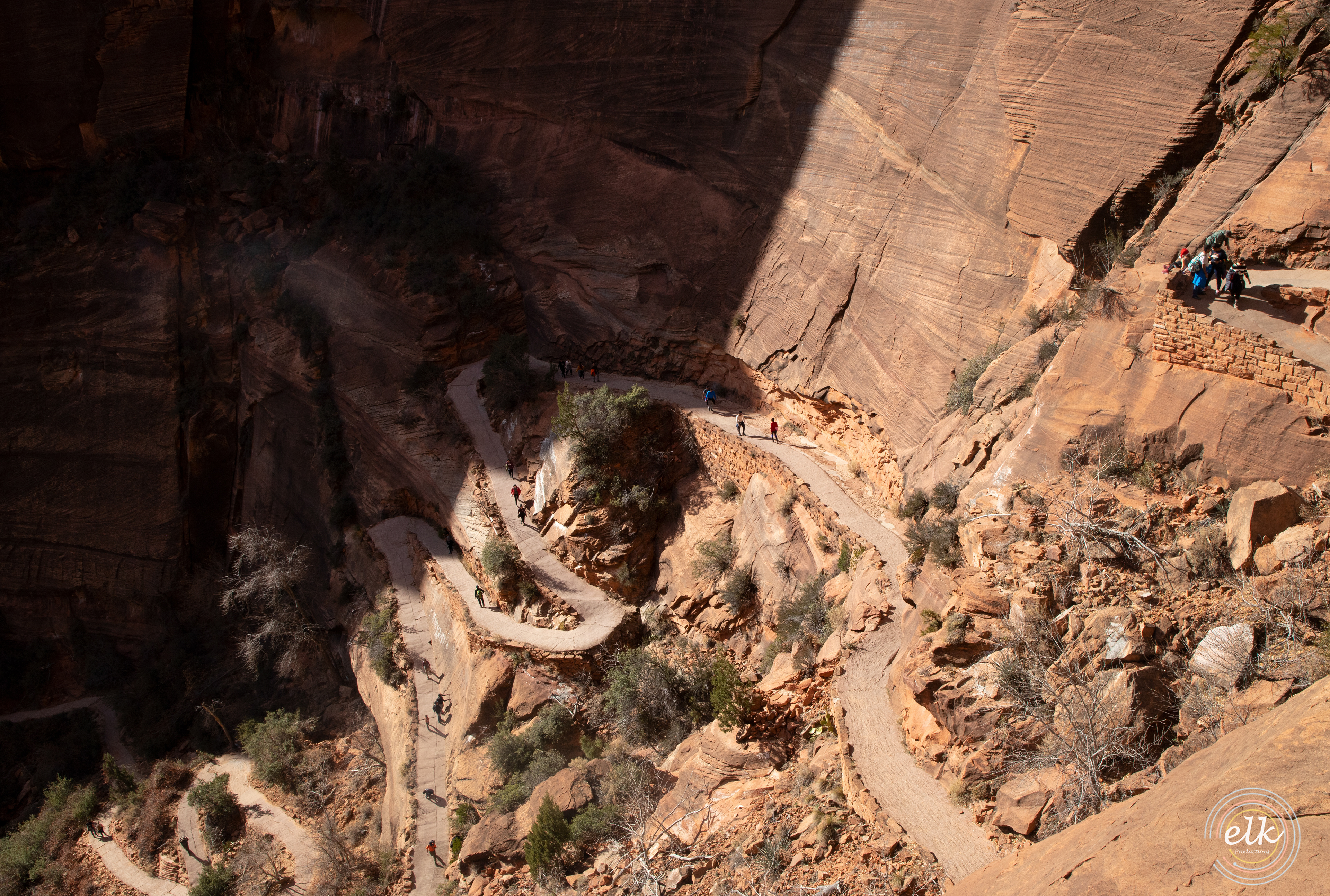 Angel's Landing switchbacks. Zion NP, UT.