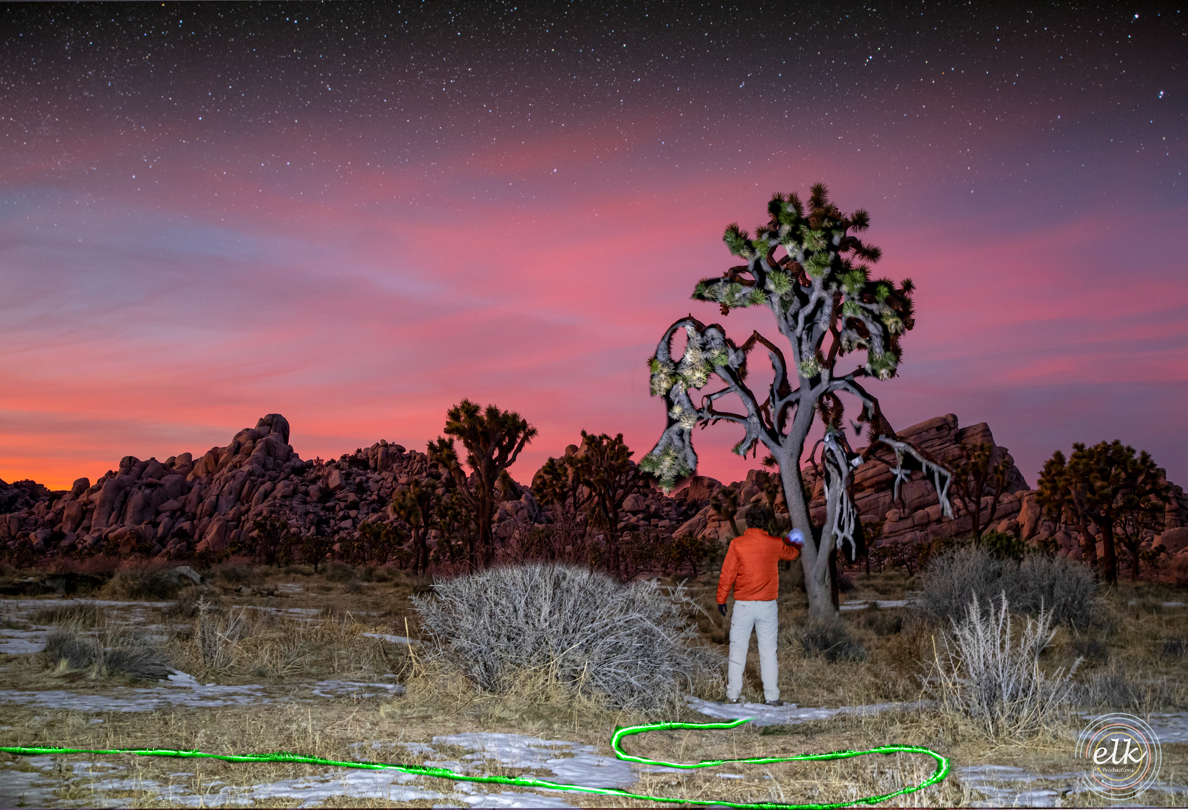 Exploring at night. Joshua Tree NP, CA.