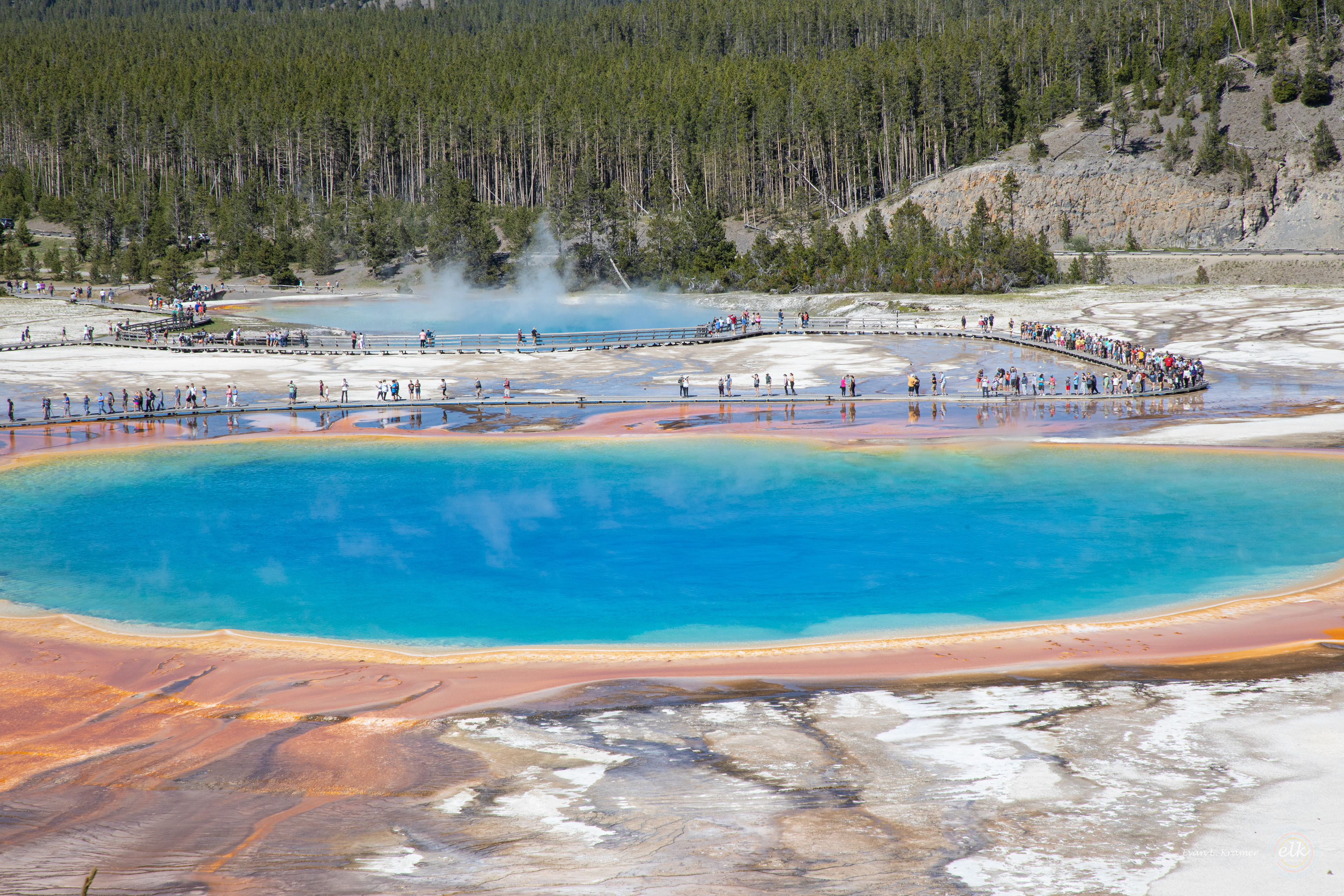 Grand Prismatic spring. Yellowstone NP, WY.