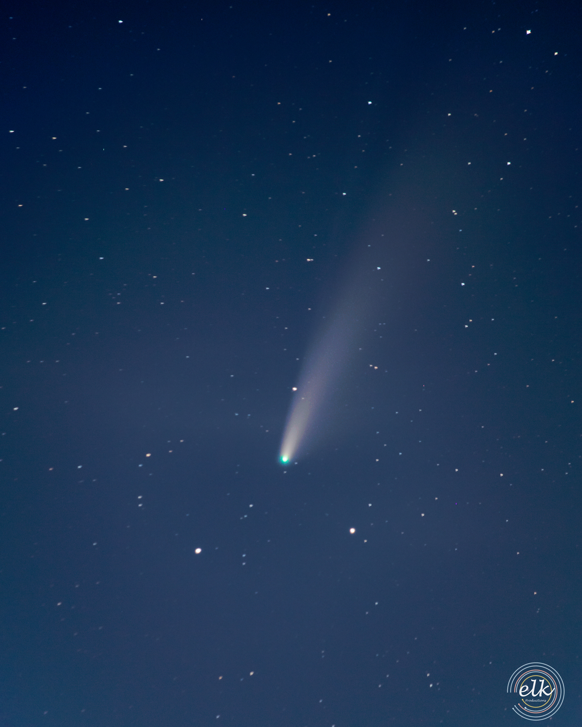 Comet Neowise at the tip of the Big Dipper. Shenandoah NP, VA.