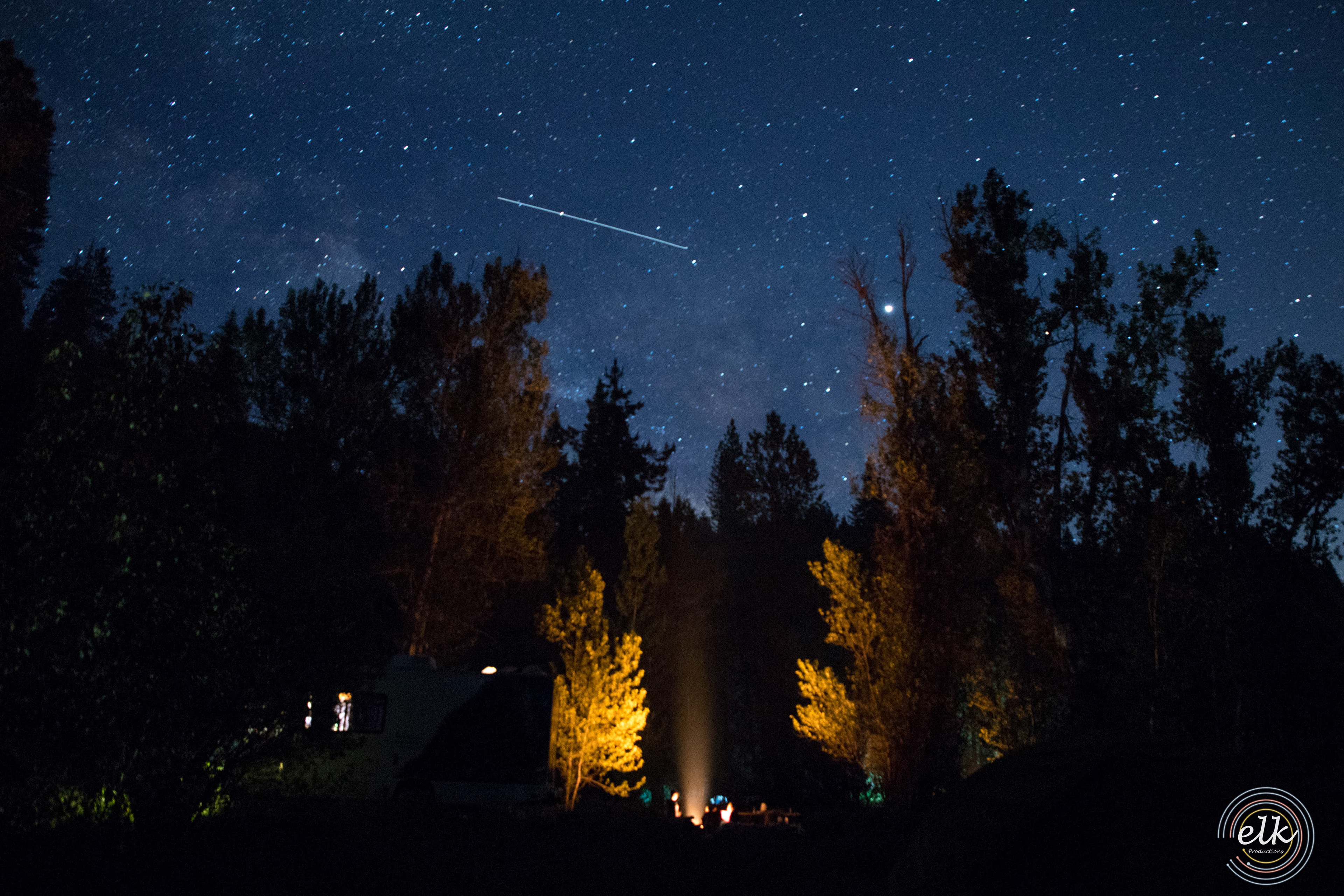 A satellite overhead. Sequoia NP, CA.