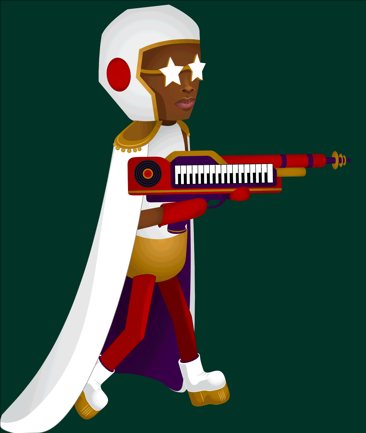 Walking animation of Starchild