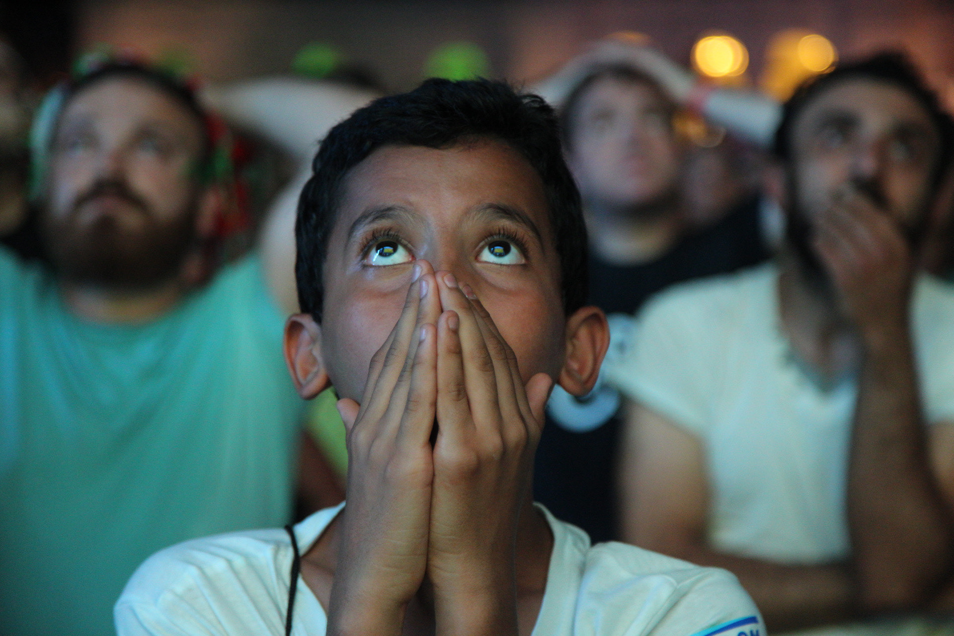 FOOTBALL FANS FOLLOW THE VERY LAST MINUTES OF HUNGARY VS. GERMANY MATCH AT EURO CUP 2020 IN A FAN ZONE IN BUDAPEST, JUNE 23, 2021