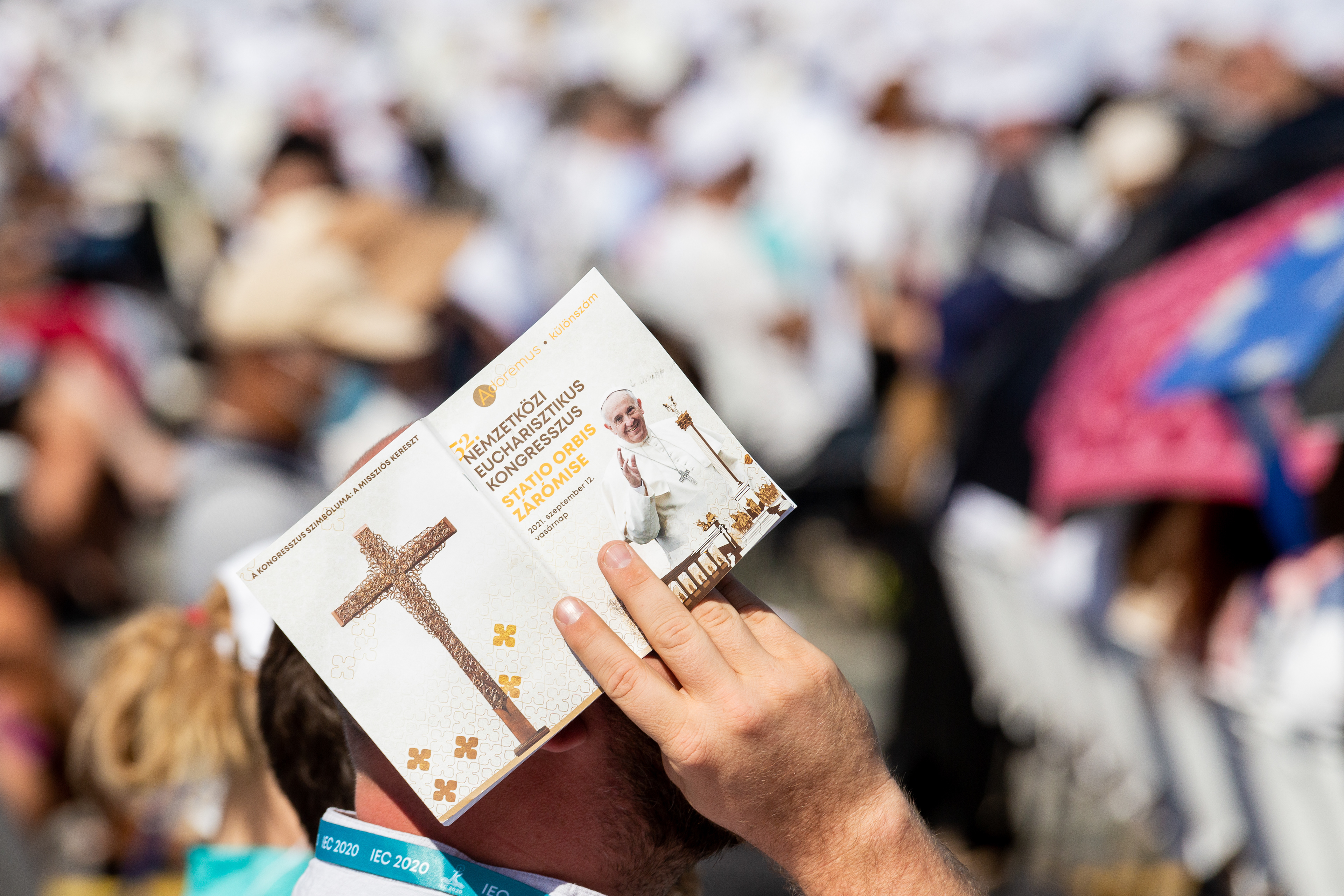 SUPPORTERS DURING THE VISIT OF HOLY FATHER POPE FRANCIS ON THE CLOSING MASS OF THE 52ND INTERNATIONAL EUCHARISTIC CONGRESS, BUDAPEST, SEPTEMBER 12, 2021