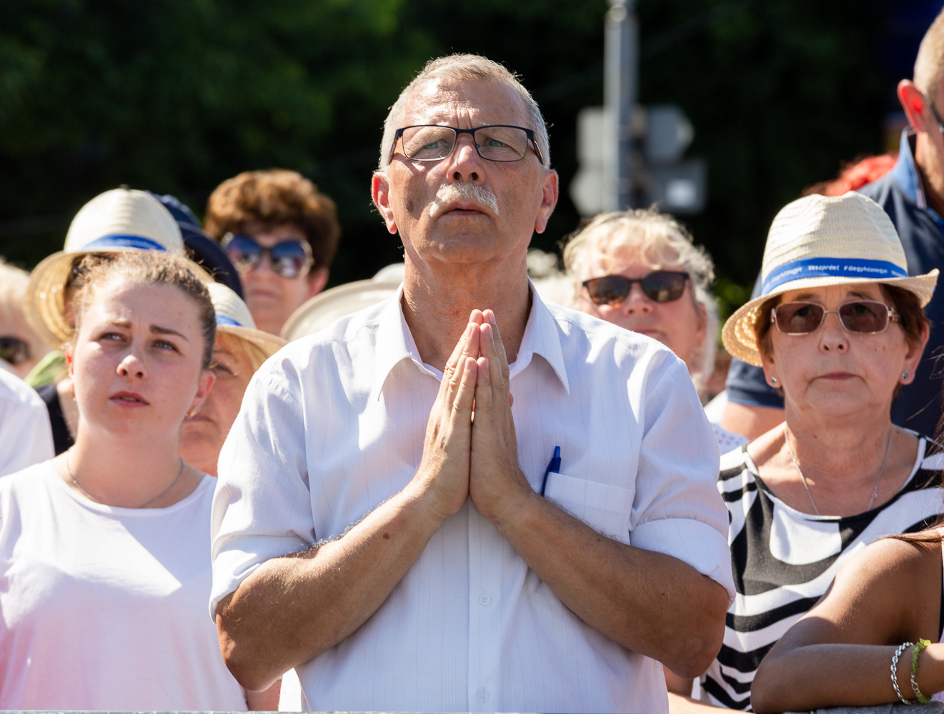 SUPPORTERS DURING THE VISIT OF HOLY FATHER POPE FRANCIS ON THE CLOSING MASS OF THE 52ND INTERNATIONAL EUCHARISTIC CONGRESS, BUDAPEST, SEPTEMBER 12, 2021