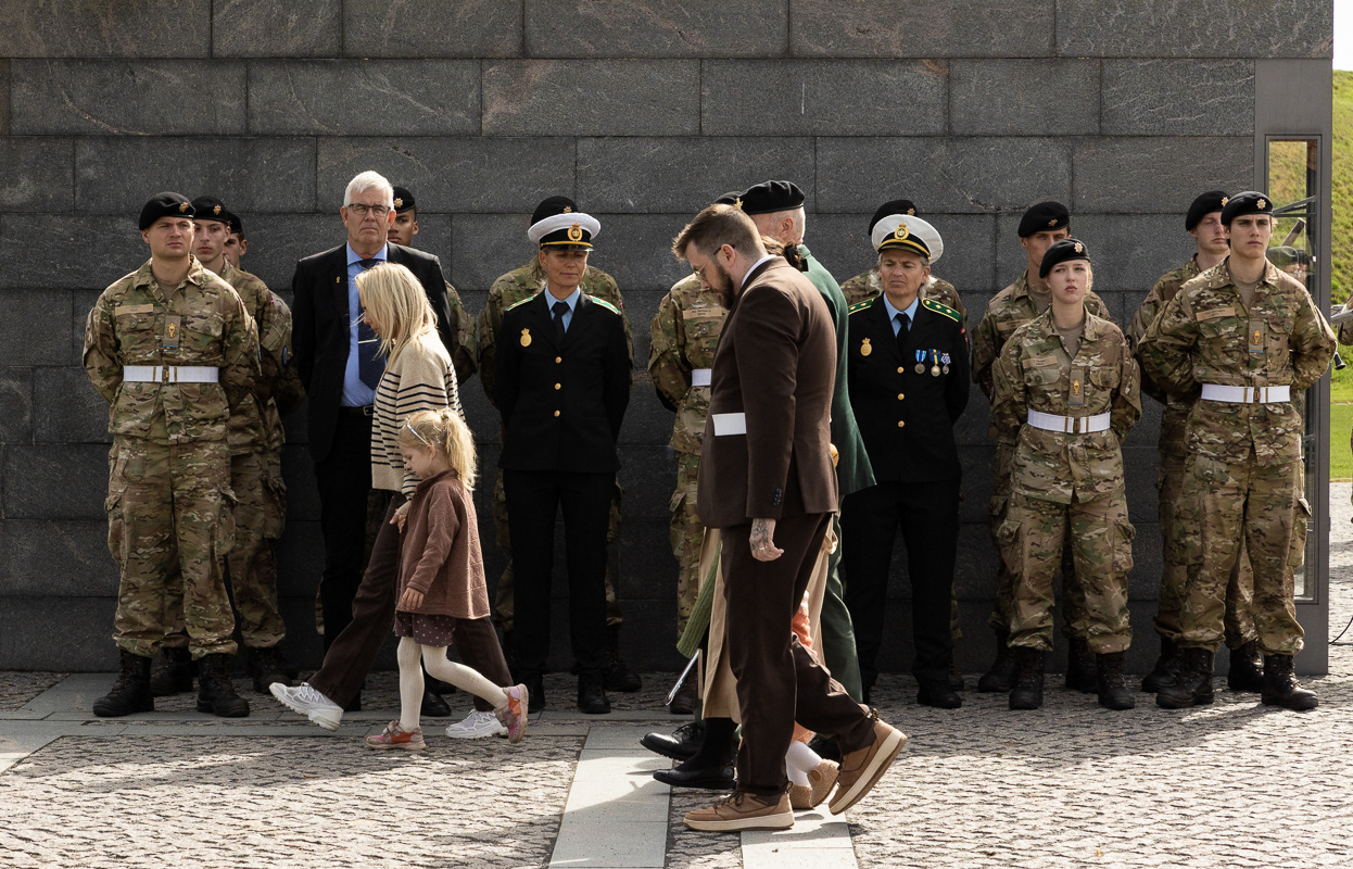 Relatives of deployed fallen soldiers during the remembrance ceremony at the Danish National Flag Day / Copenhagen, Denmark, September 2026