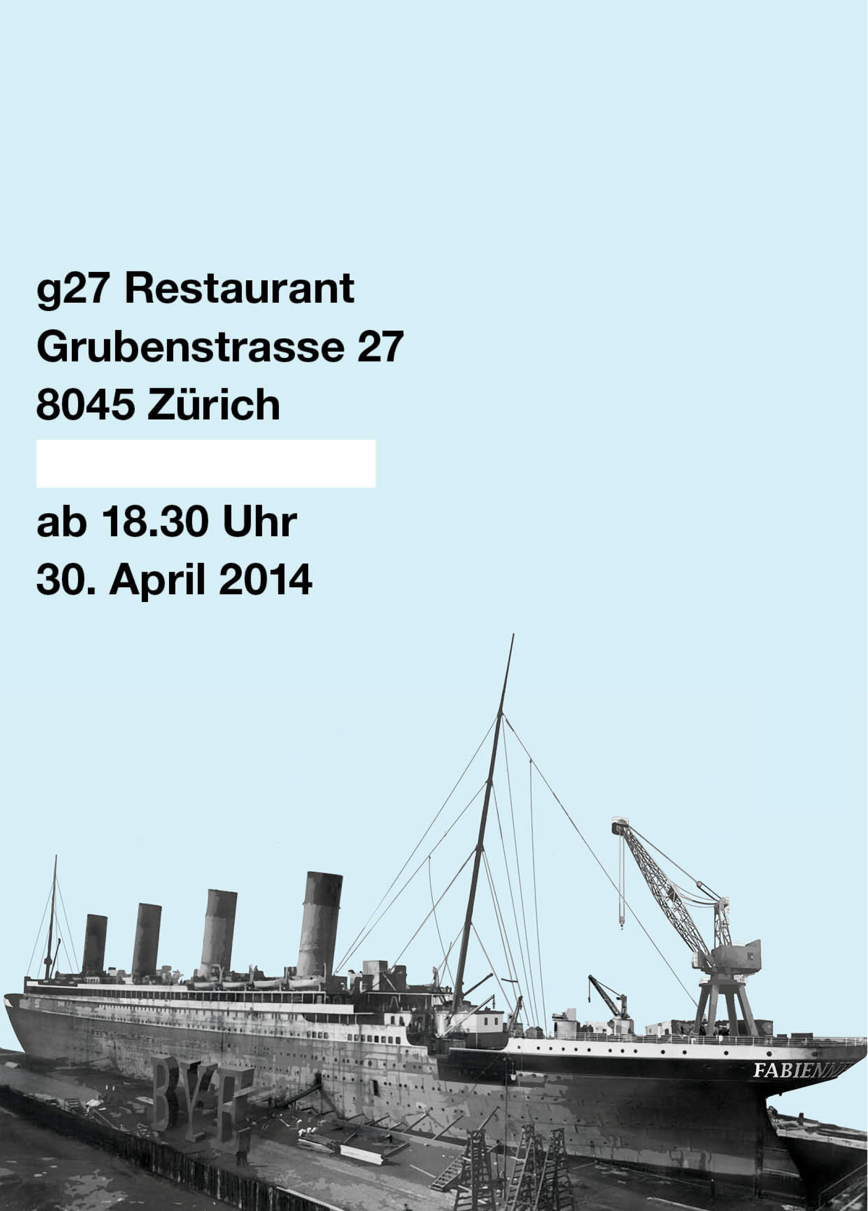 g27 Restaurant, Einladung