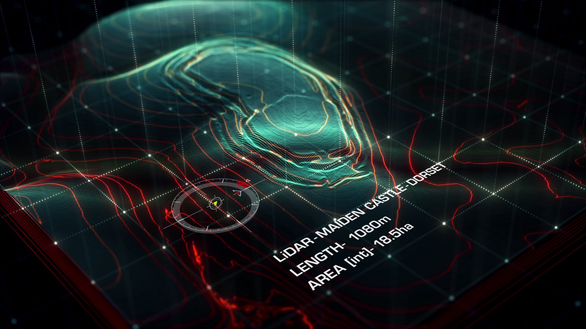 Lidar FUI maiden castle iron age hillfort dorset