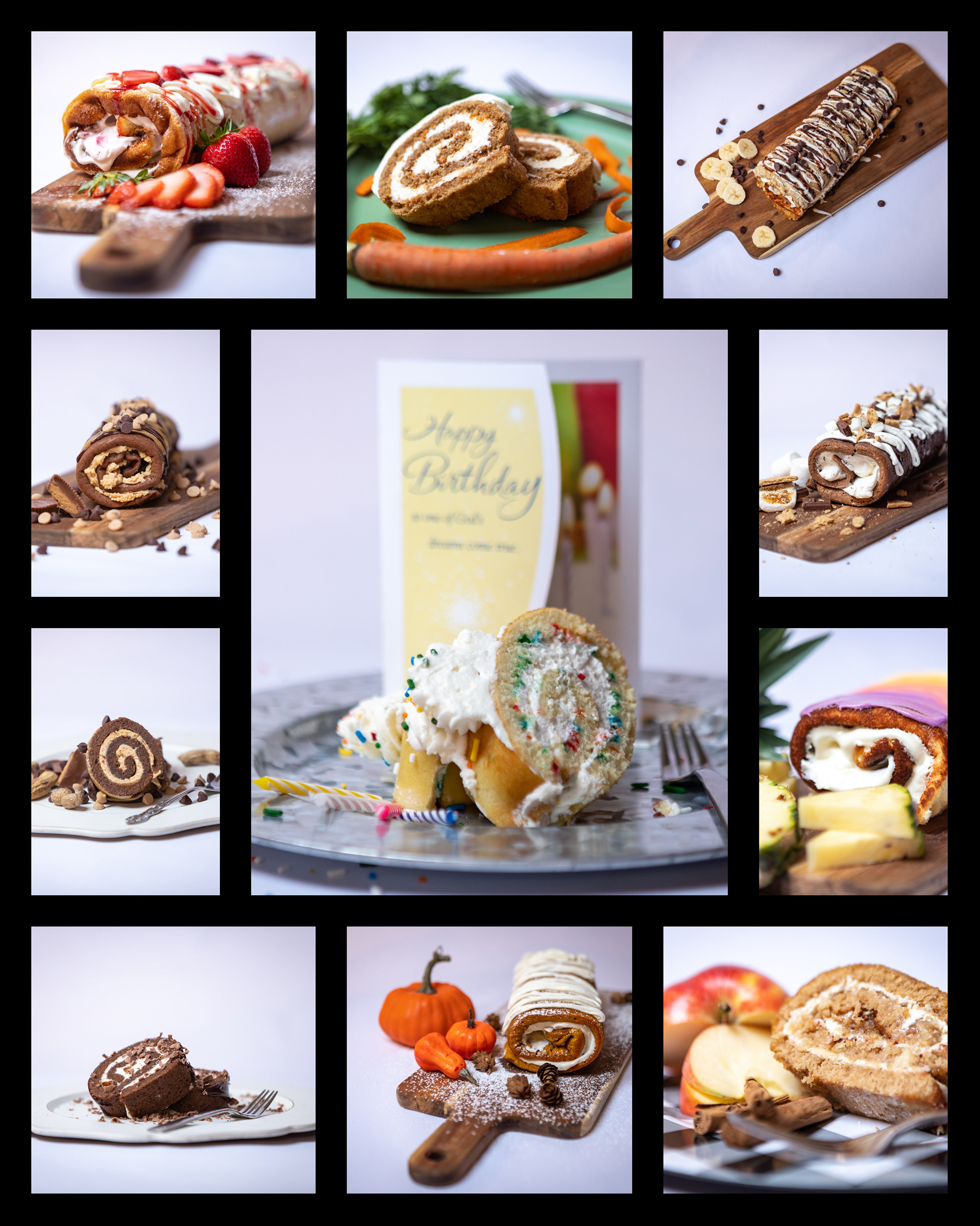 Cake Roll Collage Photo